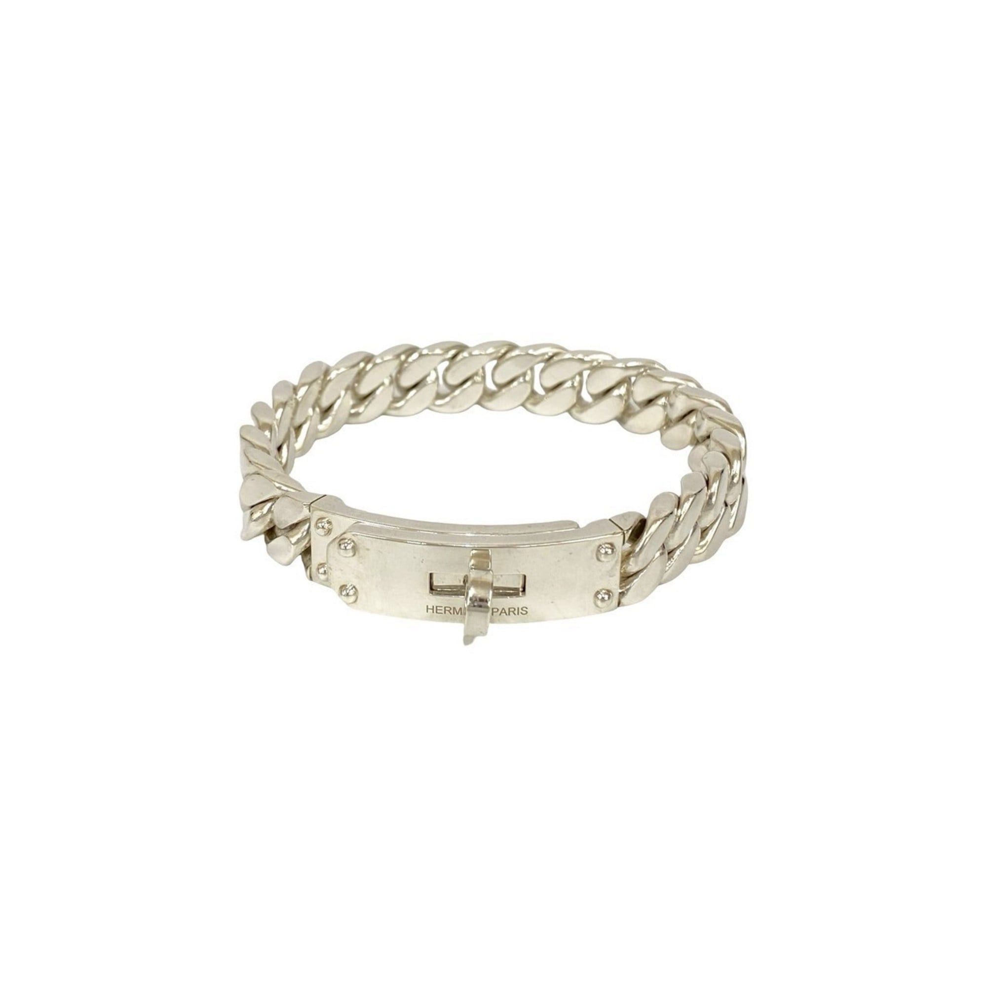 Hermes HERMES Gourmet GM Silver 925 Turnlock Bracelet/Bangle for Men and Women 36914 Size ONE SIZE - 4 Thumbnail