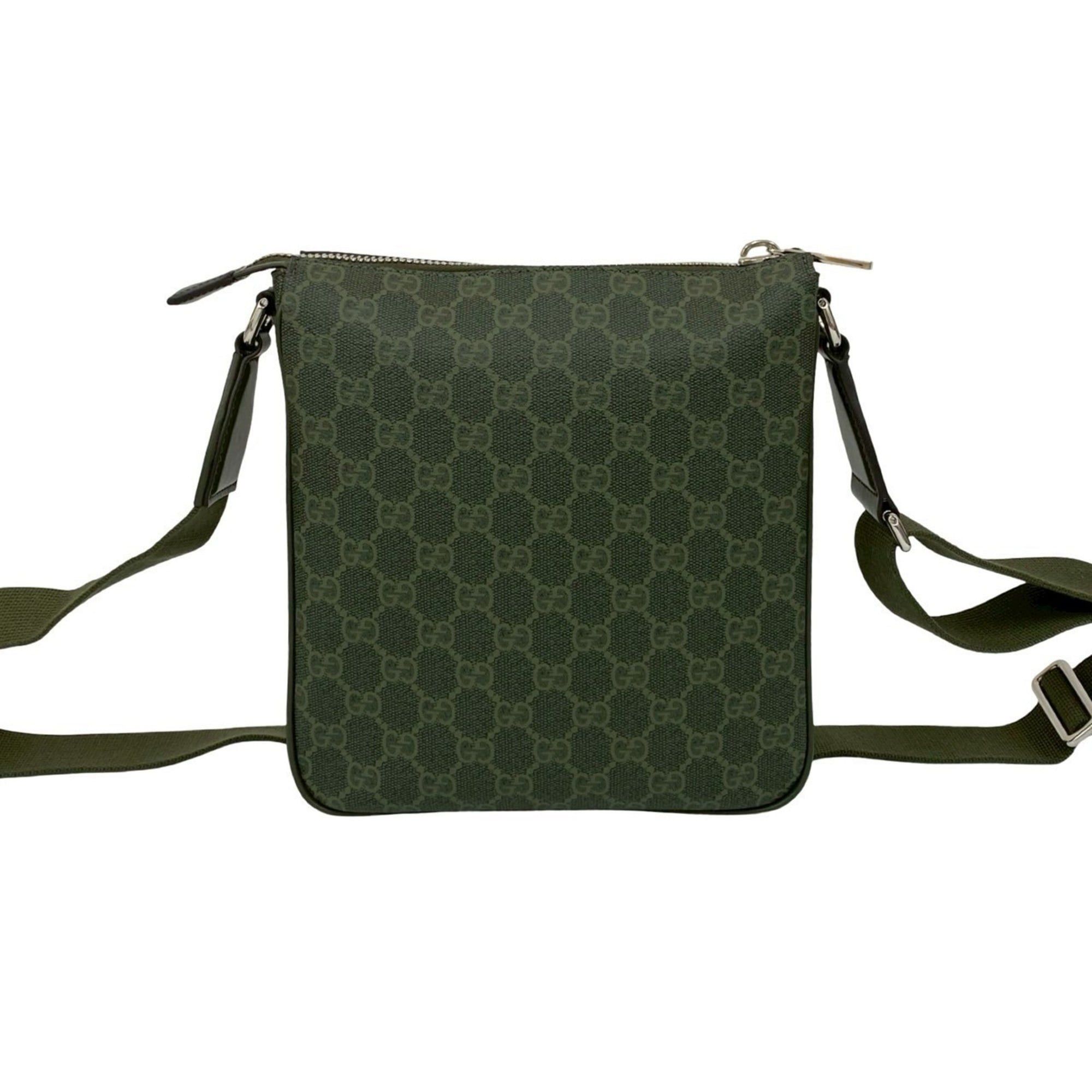 Gucci GUCCI GG Pattern Small Messenger Bag Leather Shoulder Sacoche Green 1675b Size ONE SIZE - 3 Thumbnail
