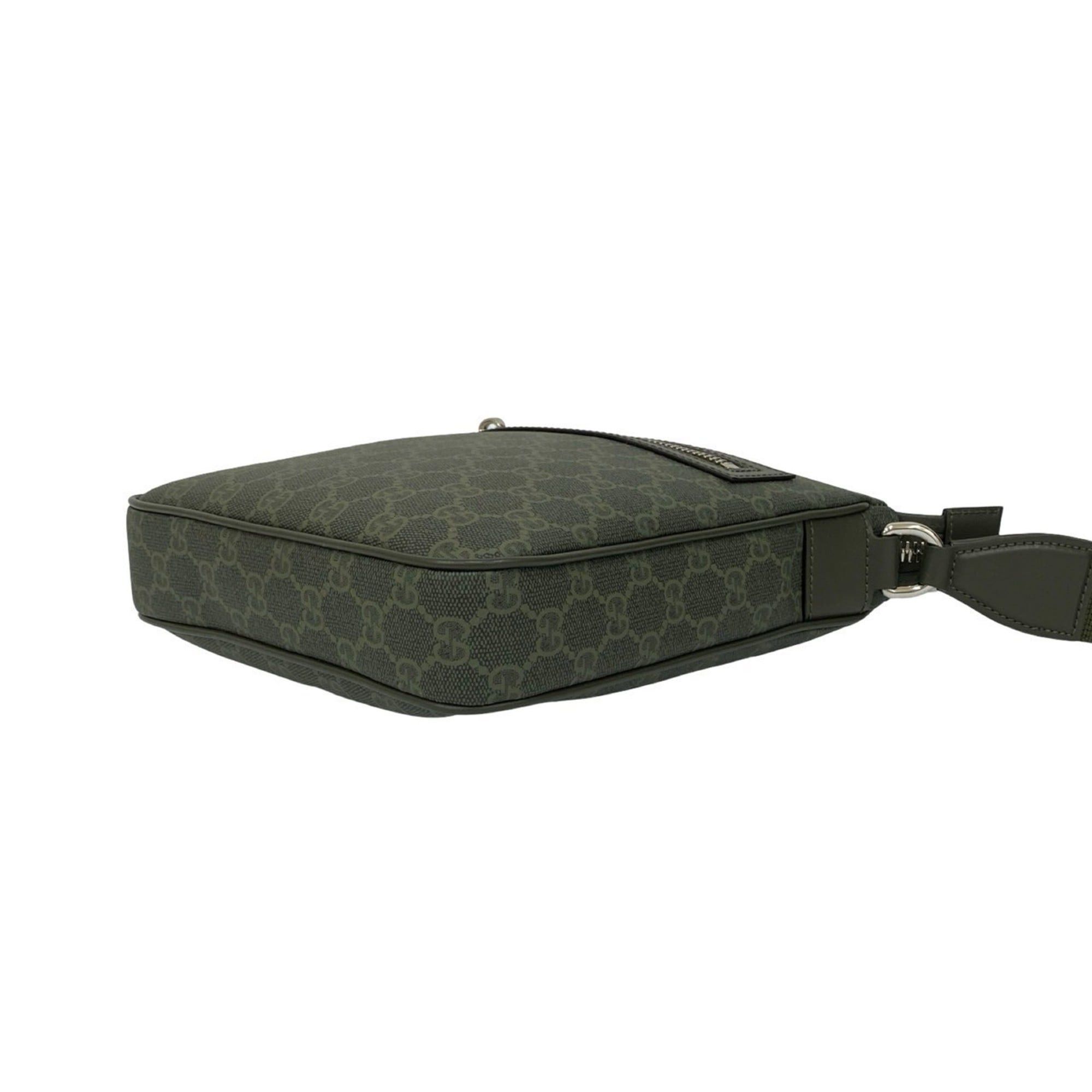 Gucci GUCCI GG Pattern Small Messenger Bag Leather Shoulder Sacoche Green 1675b Size ONE SIZE - 8 Thumbnail