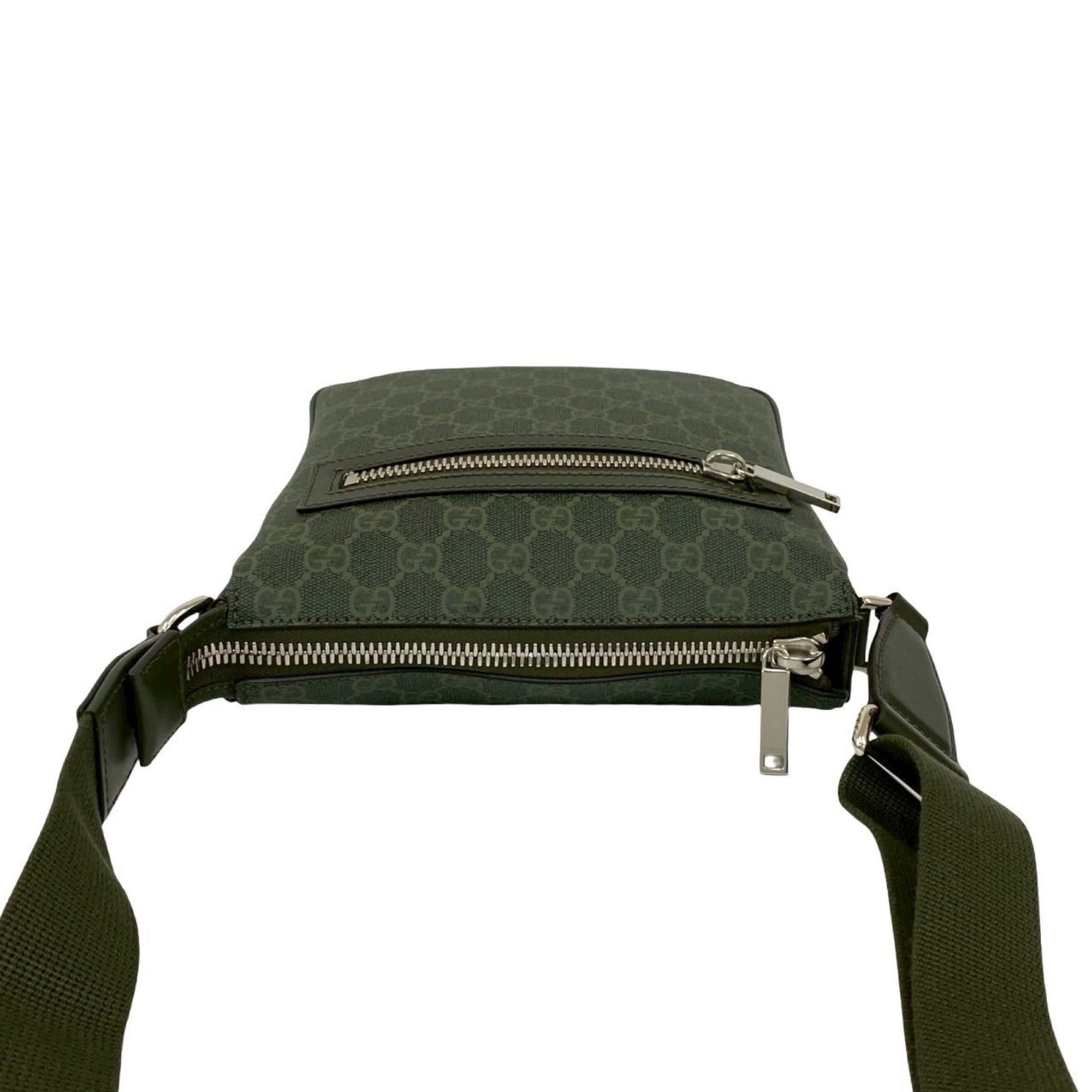 Gucci GUCCI GG Pattern Small Messenger Bag Leather Shoulder Sacoche Green 1675b Size ONE SIZE - 4 Thumbnail