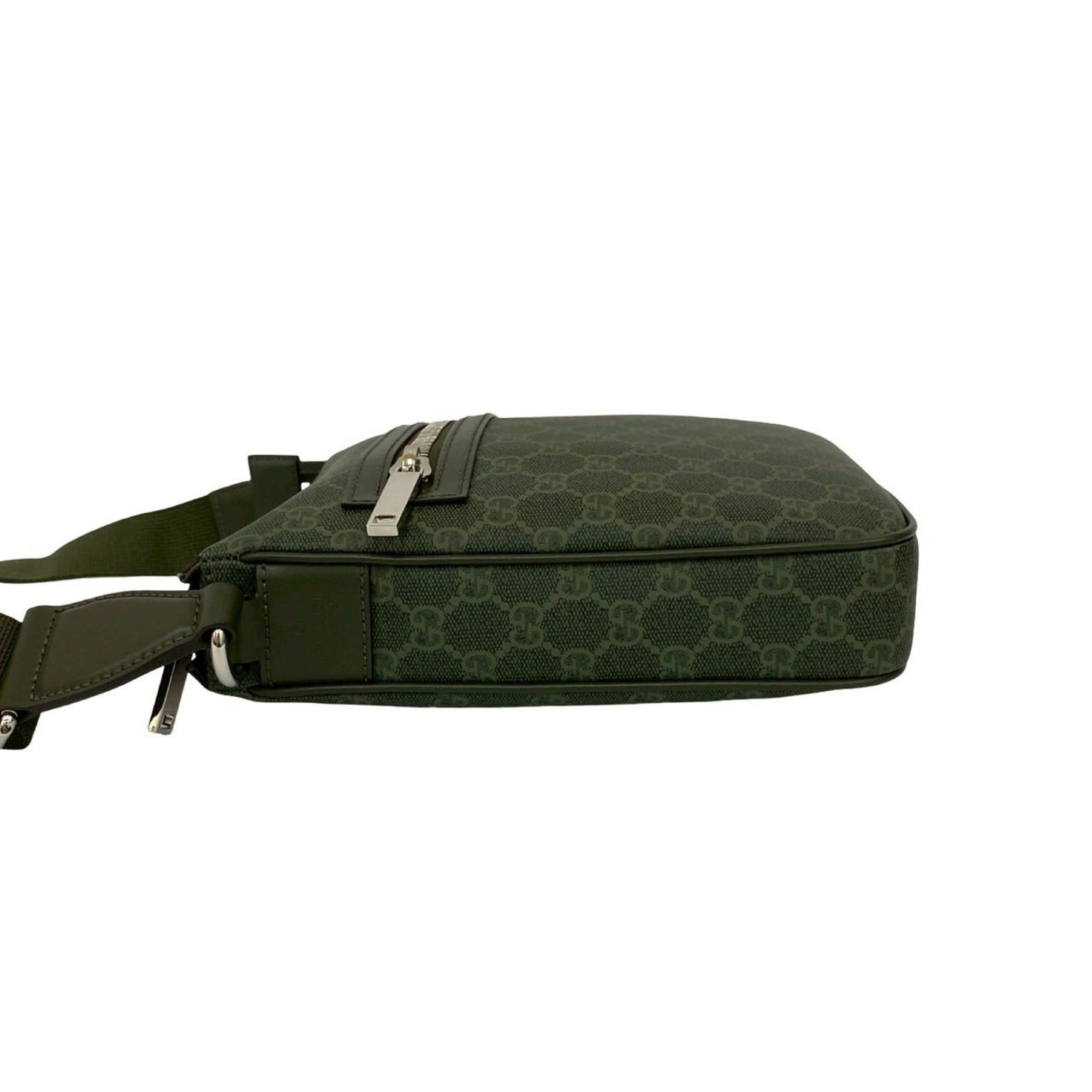 Gucci GUCCI GG Pattern Small Messenger Bag Leather Shoulder Sacoche Green 1675b Size ONE SIZE - 5 Thumbnail