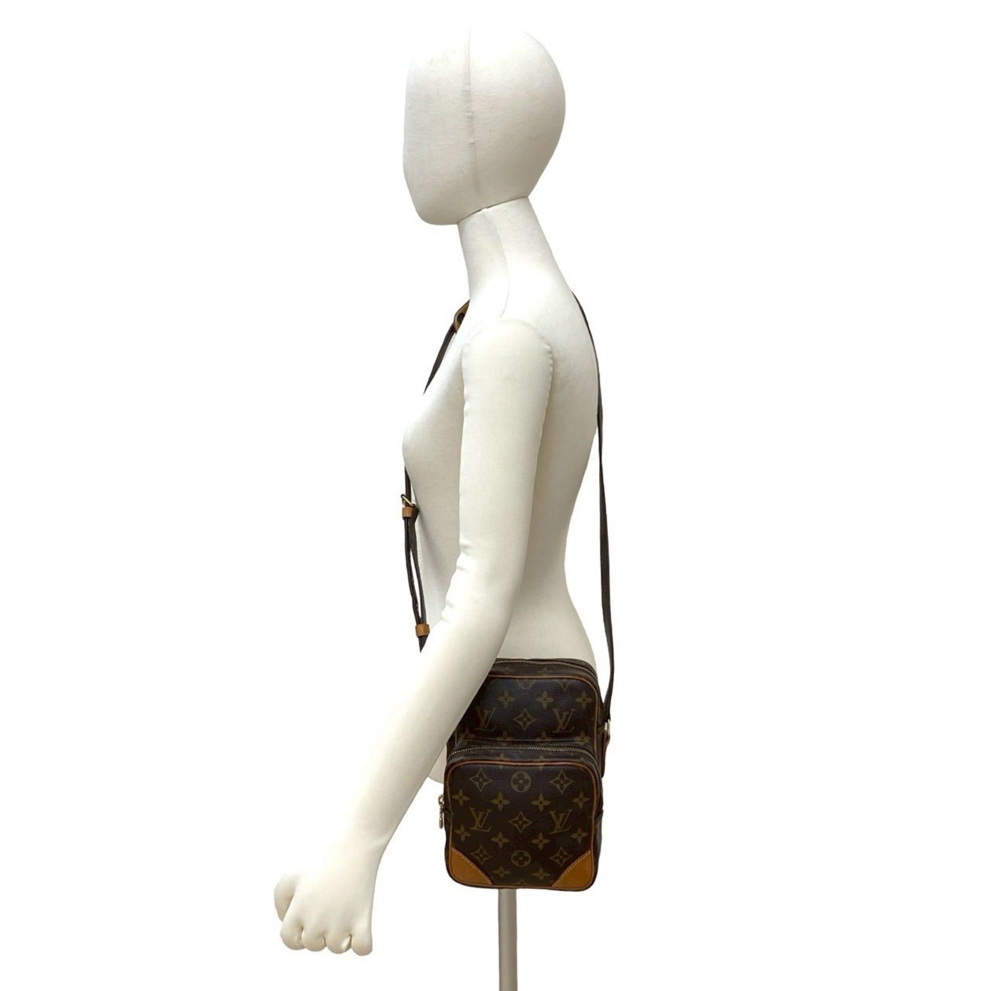 Louis Vuitton LOUIS VUITTON Amazon Monogram Leather Shoulder Bag/Pochette, Brown, 233-7 Size ONE SIZE - 2 Thumbnail