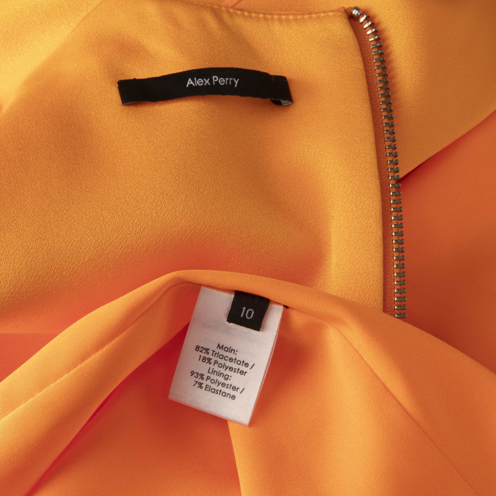Alex Perry Orange Drape Detail Bodycon Dress Size M / US 6-8 / IT 42-44 - 5 Thumbnail
