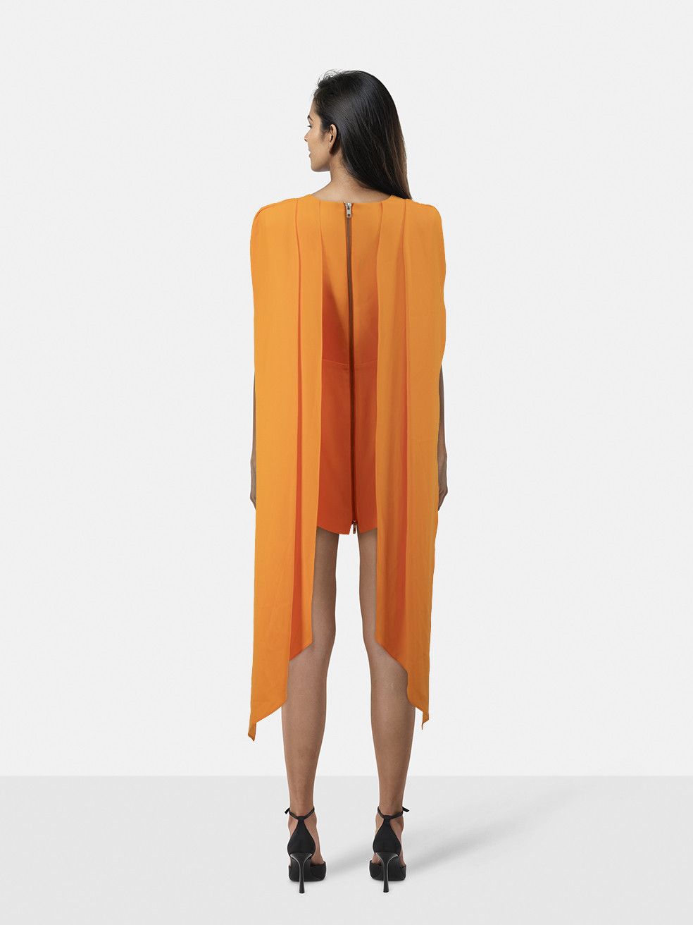 Alex Perry Orange Drape Detail Bodycon Dress Size M / US 6-8 / IT 42-44 - 2 Thumbnail