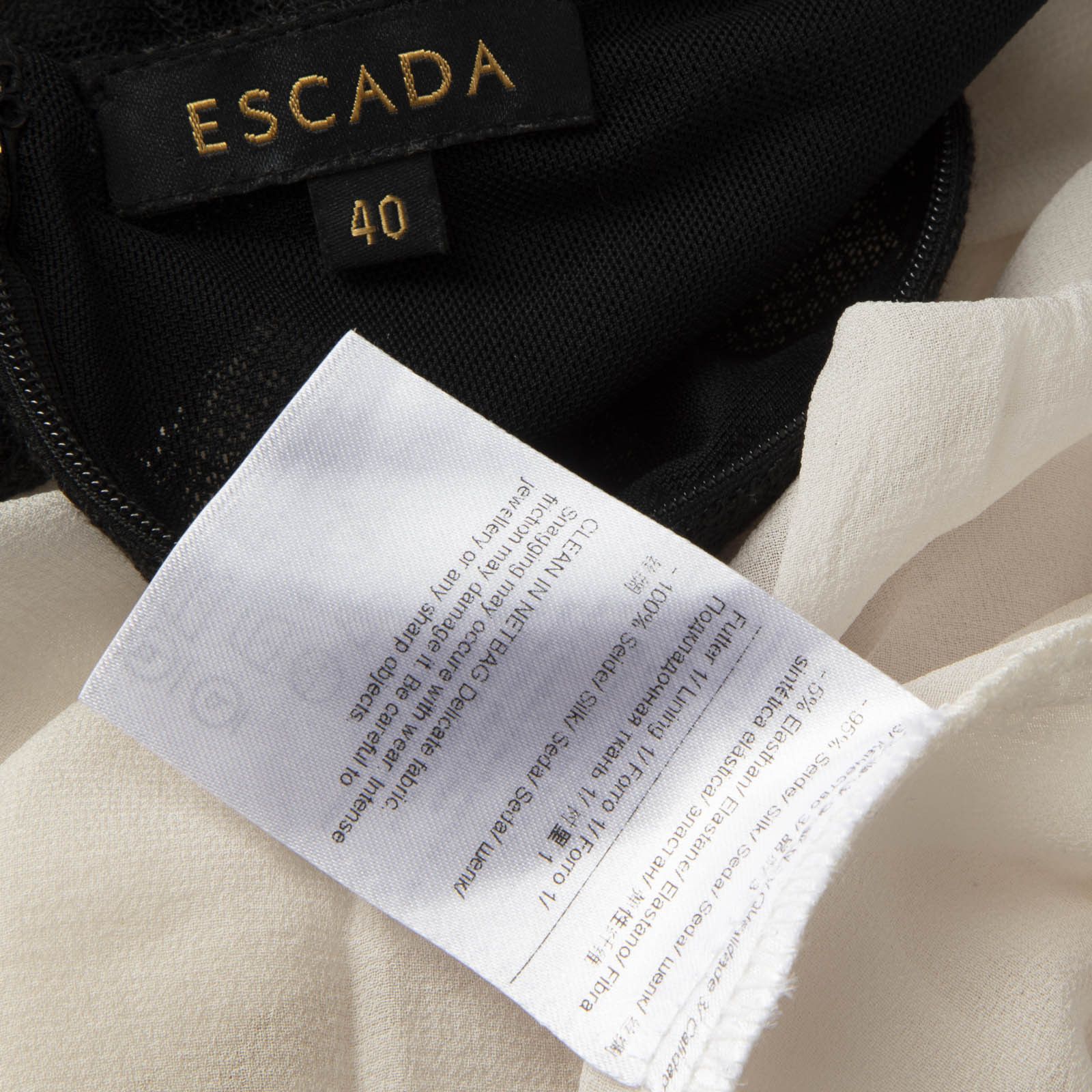 Escada Two Tone Embellished Panels Dress Size M / US 6-8 / IT 42-44 - 12 Thumbnail