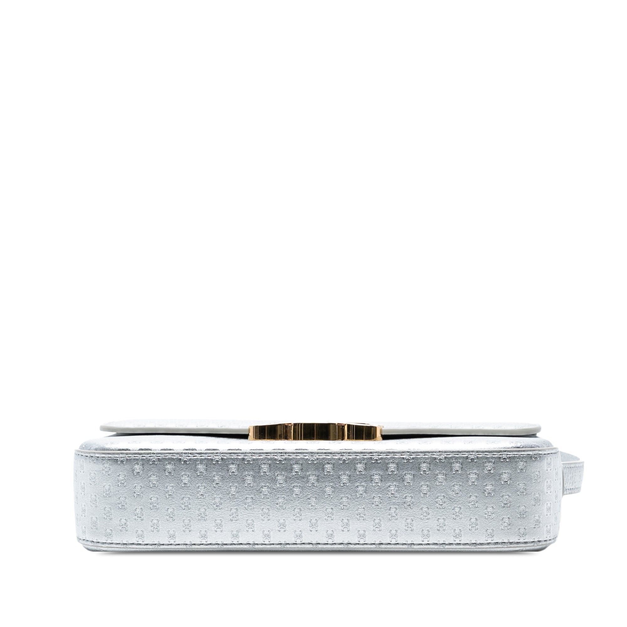 Celine Triomphe All Over Laminated Calfskin Claude Shoulder Bag Size ONE SIZE - 3 Thumbnail