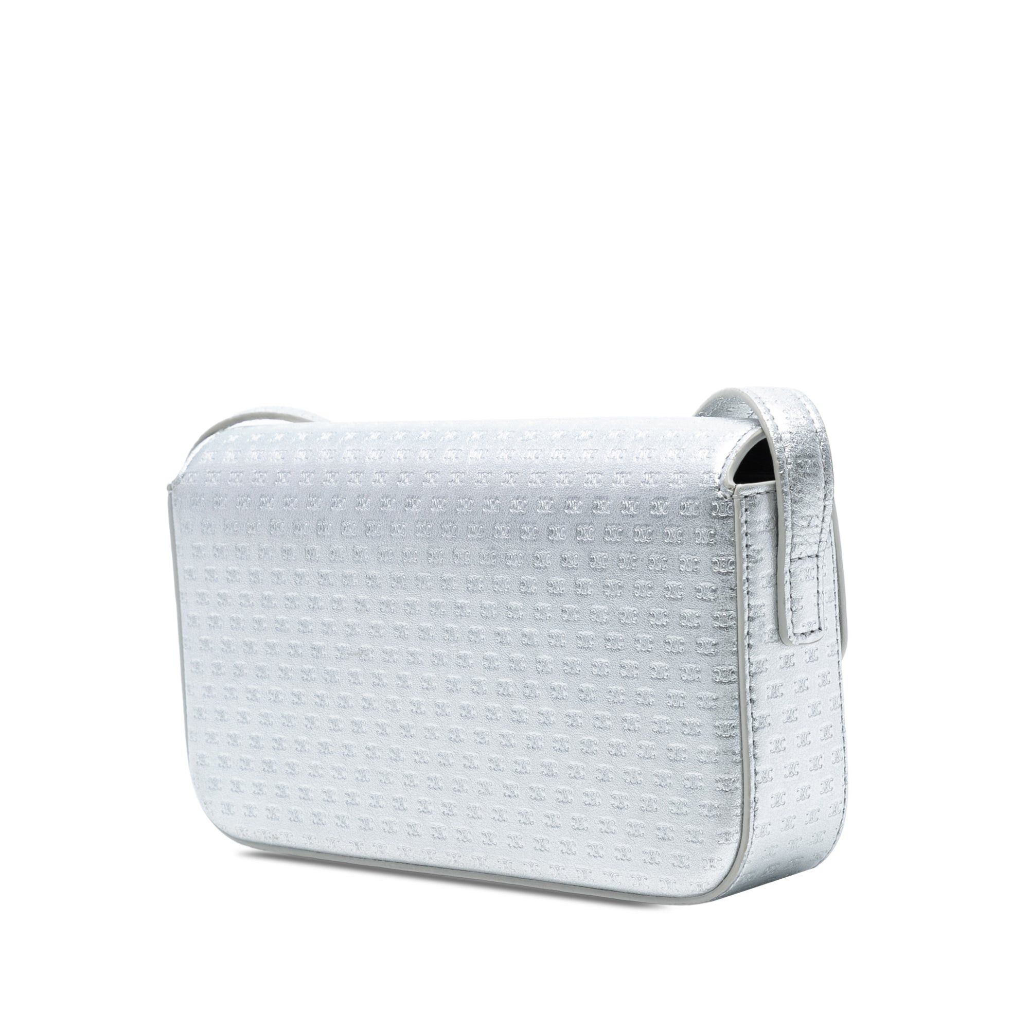 Celine Triomphe All Over Laminated Calfskin Claude Shoulder Bag Size ONE SIZE - 2 Thumbnail