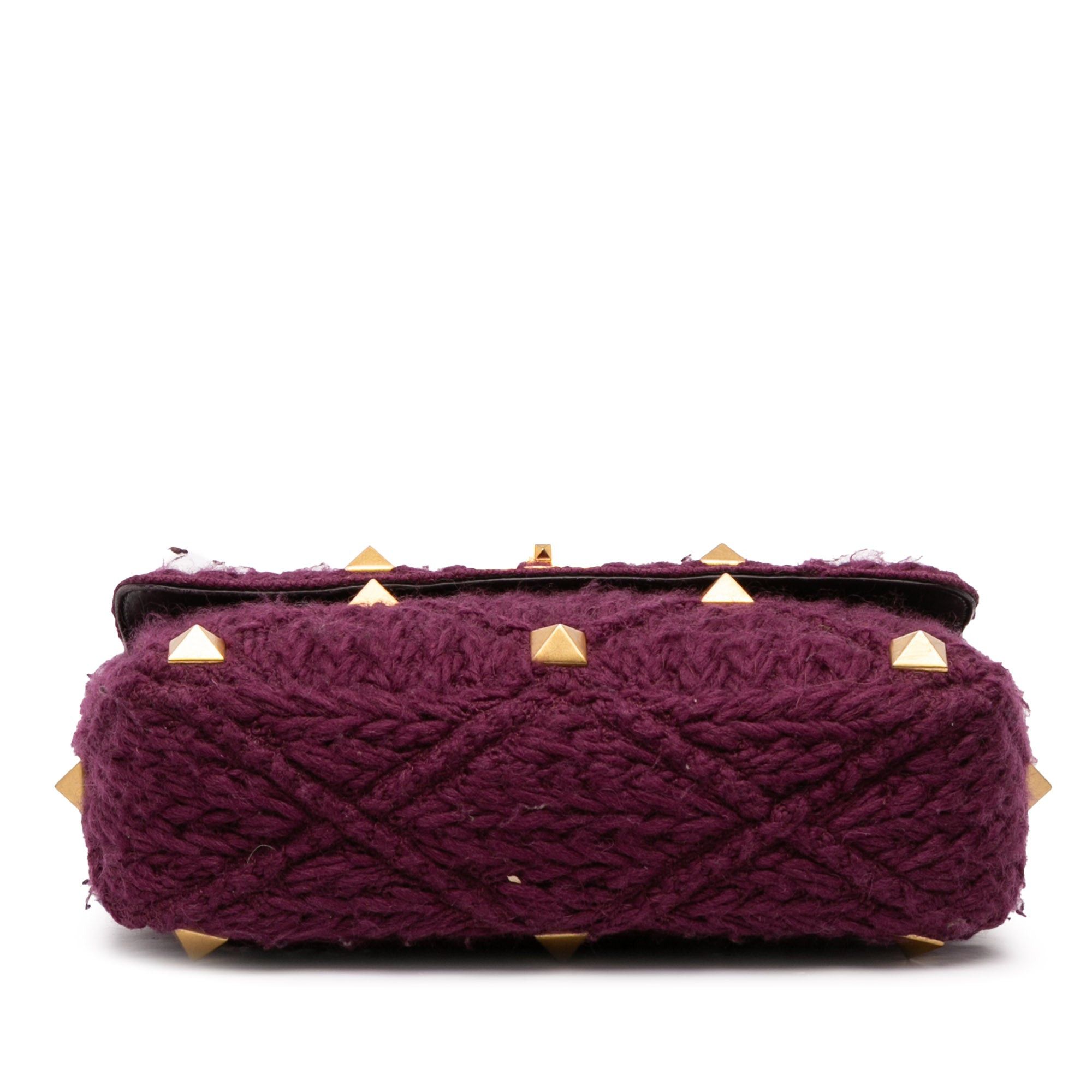 Valentino Large Knit Roman Stud Satchel Size ONE SIZE - 3 Thumbnail