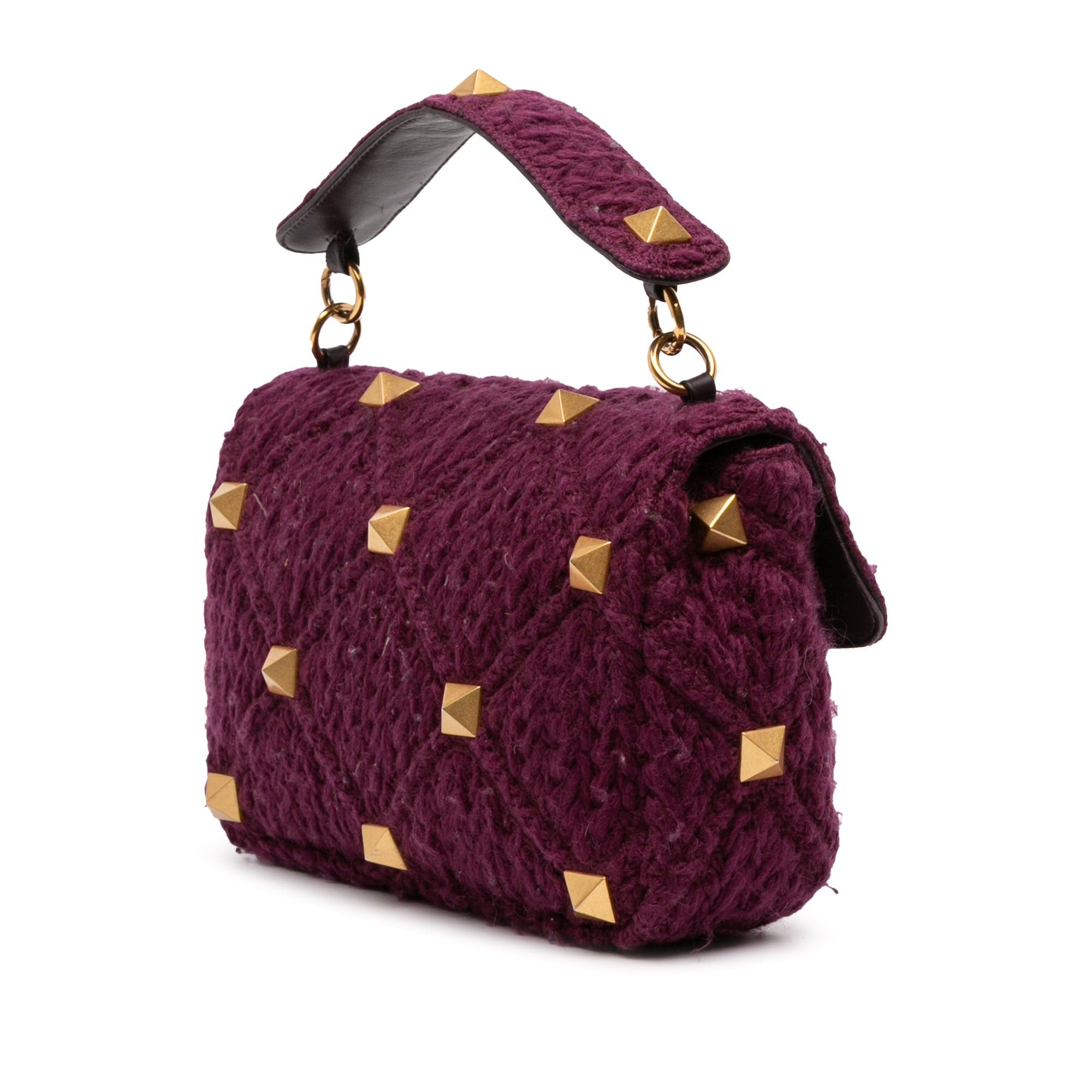 Valentino Large Knit Roman Stud Satchel Size ONE SIZE - 2 Thumbnail