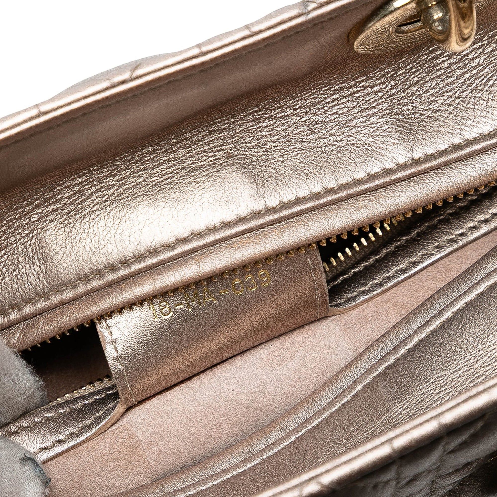 Dior Medium Metallic Lambskin Cannage Lady Dior Size ONE SIZE - 5 Thumbnail