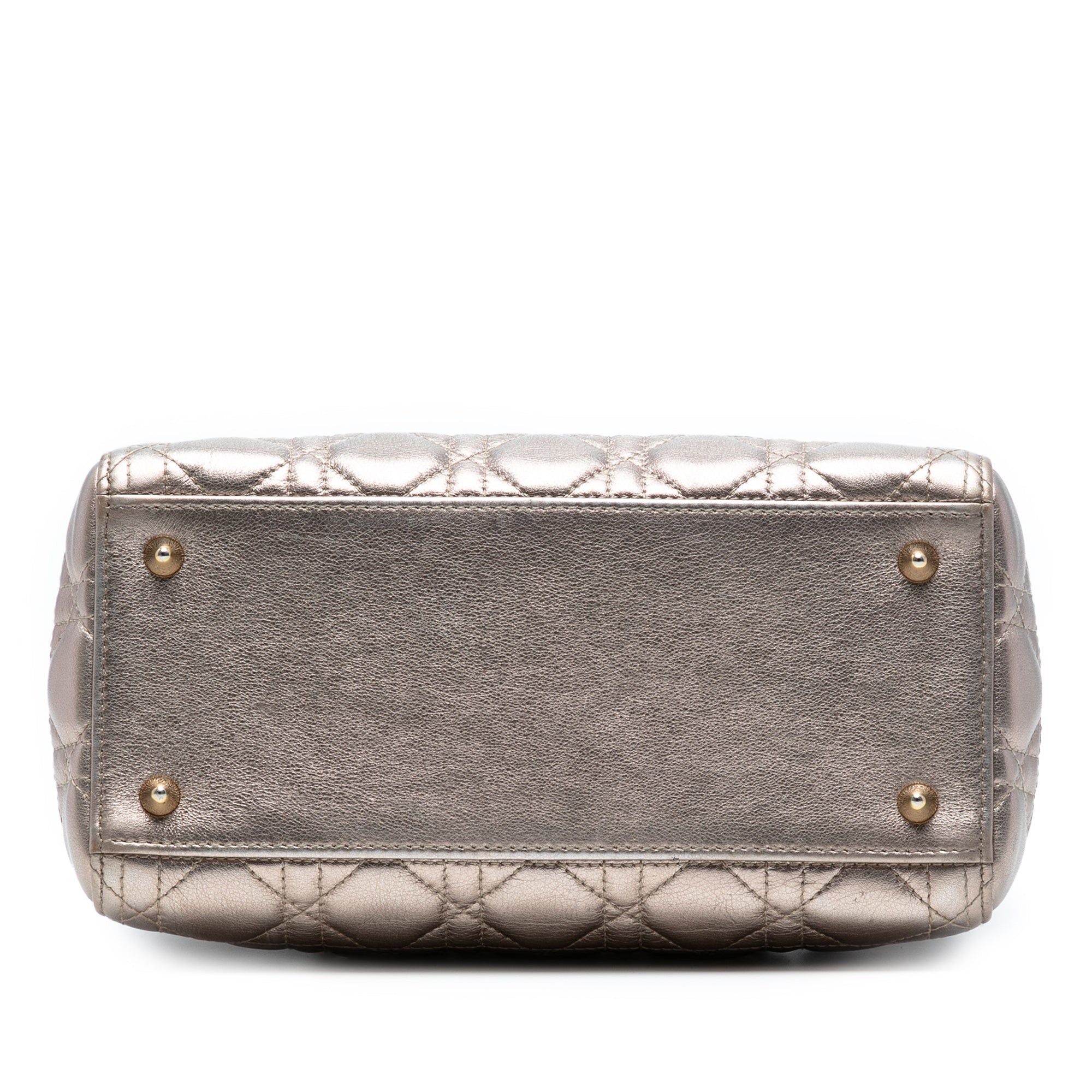 Dior Medium Metallic Lambskin Cannage Lady Dior Size ONE SIZE - 3 Thumbnail