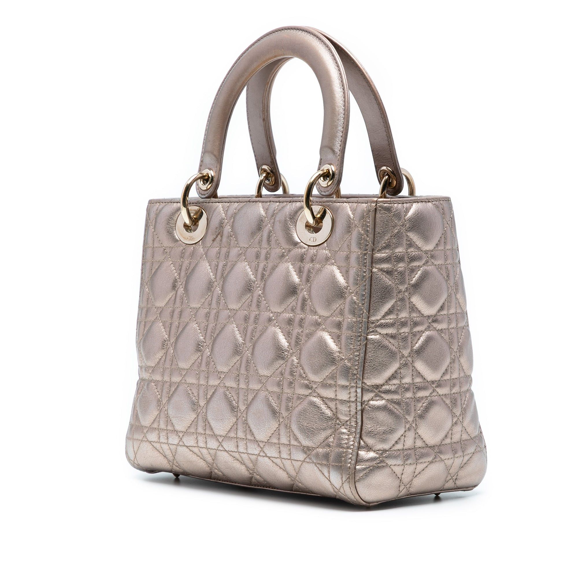 Dior Medium Metallic Lambskin Cannage Lady Dior Size ONE SIZE - 2 Thumbnail