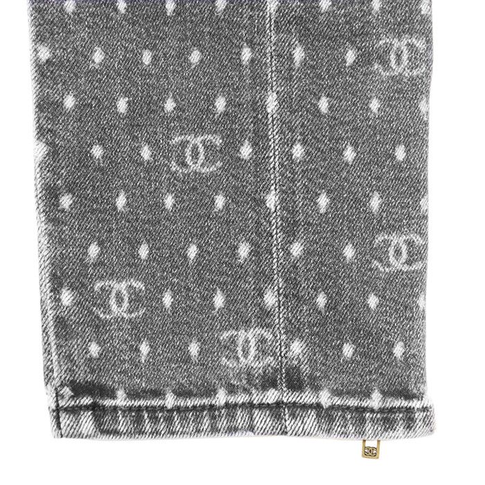 Chanel Chanel Chanel Signature Logo Dot Stretch Denim Jeans Textile Jeans P74514 DUTY FREE for USA Size ONE SIZE - 13 Thumbnail