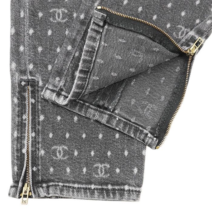 Chanel Chanel Chanel Signature Logo Dot Stretch Denim Jeans Textile Jeans P74514 DUTY FREE for USA Size ONE SIZE - 14 Thumbnail