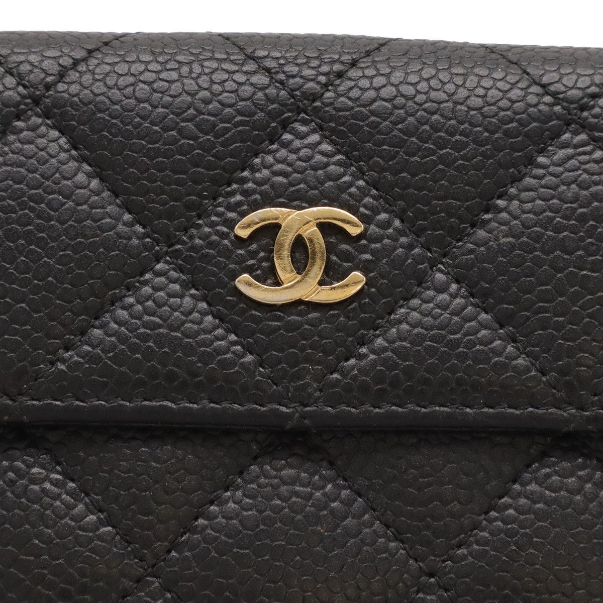 Chanel Chanel Chanel Matelasse Caviar Skin Bifold Wallet Leather Short Wallet A48980 DUTY FREE for USA Size ONE SIZE - 4 Thumbnail