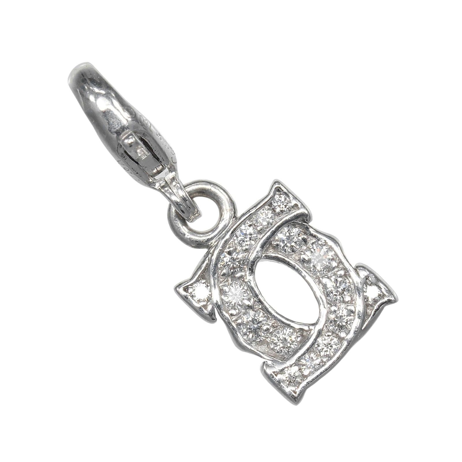 Cartier Cartier Cartier 2C Baby Charm Au750 White Gold Diamond Pendant Precious Metal Pendant DUTY FREE for USA Size ONE SIZE - 4 Thumbnail