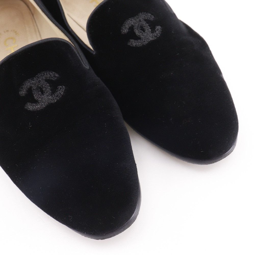 Chanel Chanel Chanel Coco Mark Velvet Loafers Textile Shoes DUTY FREE for USA Size ONE SIZE - 4 Thumbnail