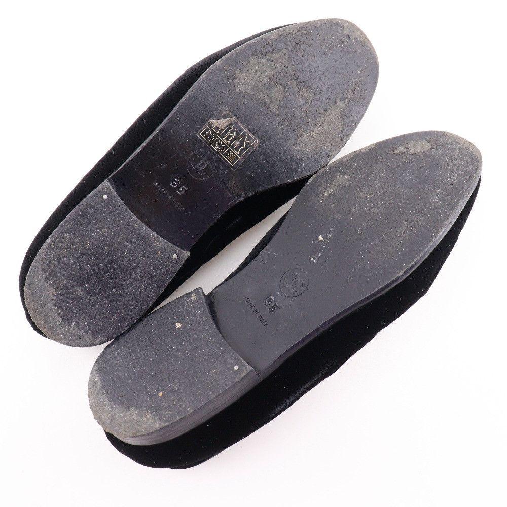 Chanel Chanel Chanel Coco Mark Velvet Loafers Textile Shoes DUTY FREE for USA Size ONE SIZE - 5 Thumbnail