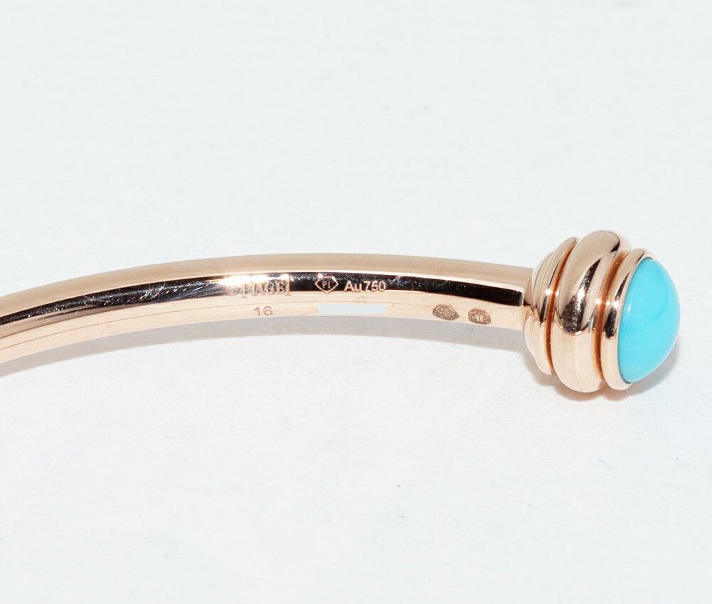 Piaget Piaget Piaget Possession Au750 Pink Gold Bracelet Turquoise Size 16 Precious Metal Bangle G36PC800 DUTY FREE for USA Size ONE SIZE - 4 Thumbnail