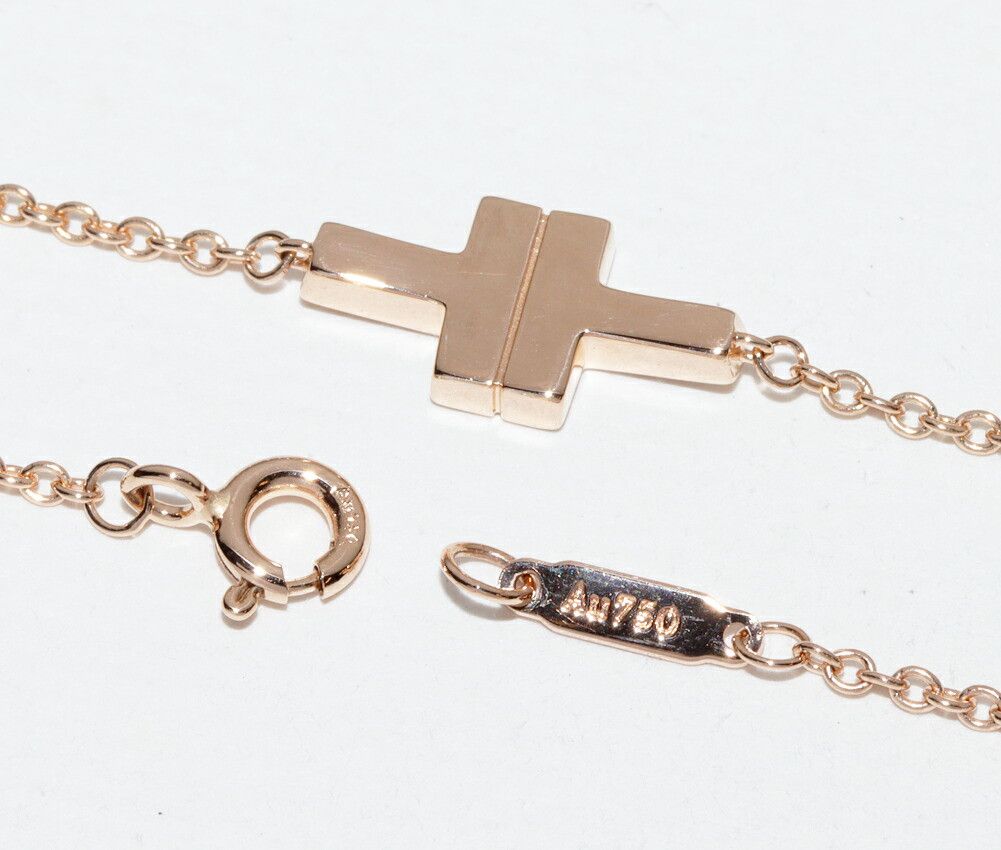 Tiffany & Co. Tiffany & Co. Tiffany & Co. T TWO Au750 Pink Gold Diamond Bracelet Precious Metal Bracelet DUTY FREE for USA Size ONE SIZE - 4 Thumbnail