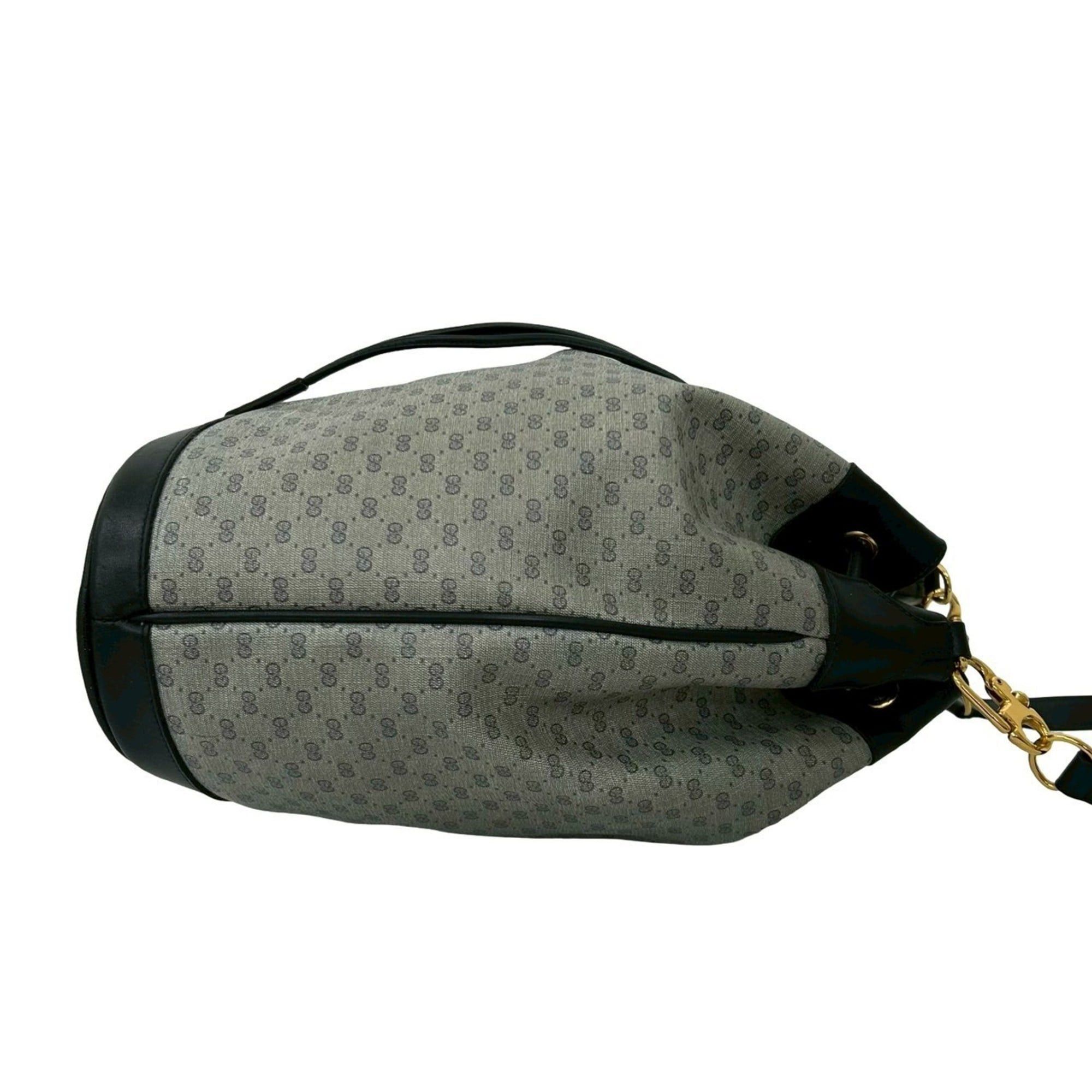 Gucci GUCCI Old Gucci Micro GG Leather Drawstring Shoulder Bag, Navy, 95735 Size ONE SIZE - 6 Thumbnail