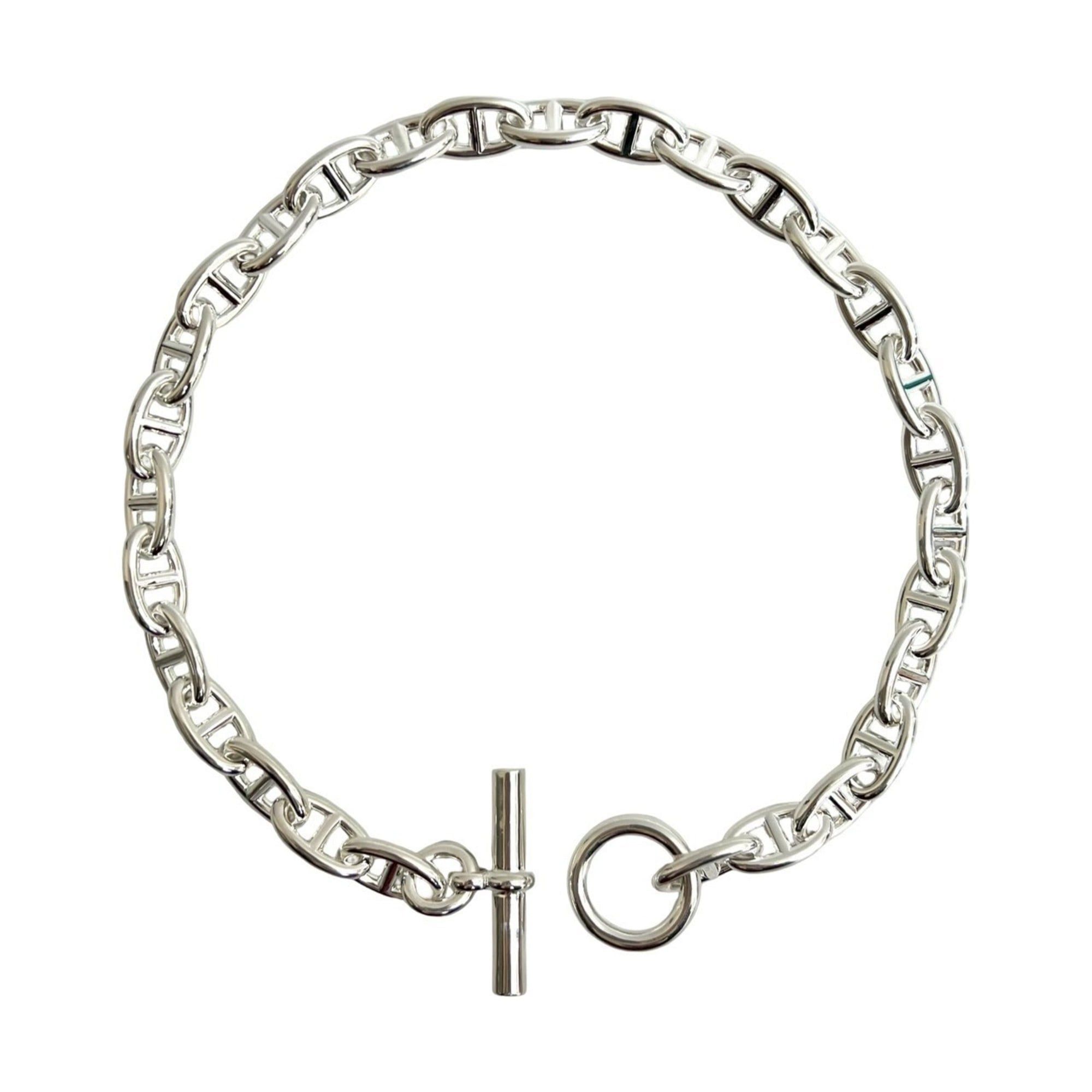 Hermes HERMES Chaine d'Ancre GM Necklace, 29 Links, Sterling Silver, 925 Chain, Choker, 46966 Size ONE SIZE - 5 Thumbnail
