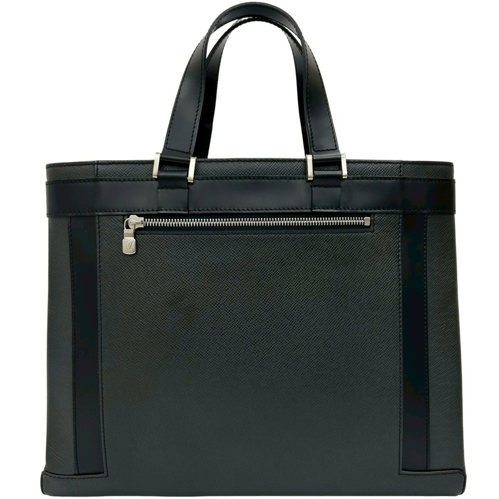 Louis Vuitton LOUIS VUITTON Casbeck Taiga Leather Tote Bag, Business Noir, Black, 00655 Size ONE SIZE - 3 Thumbnail