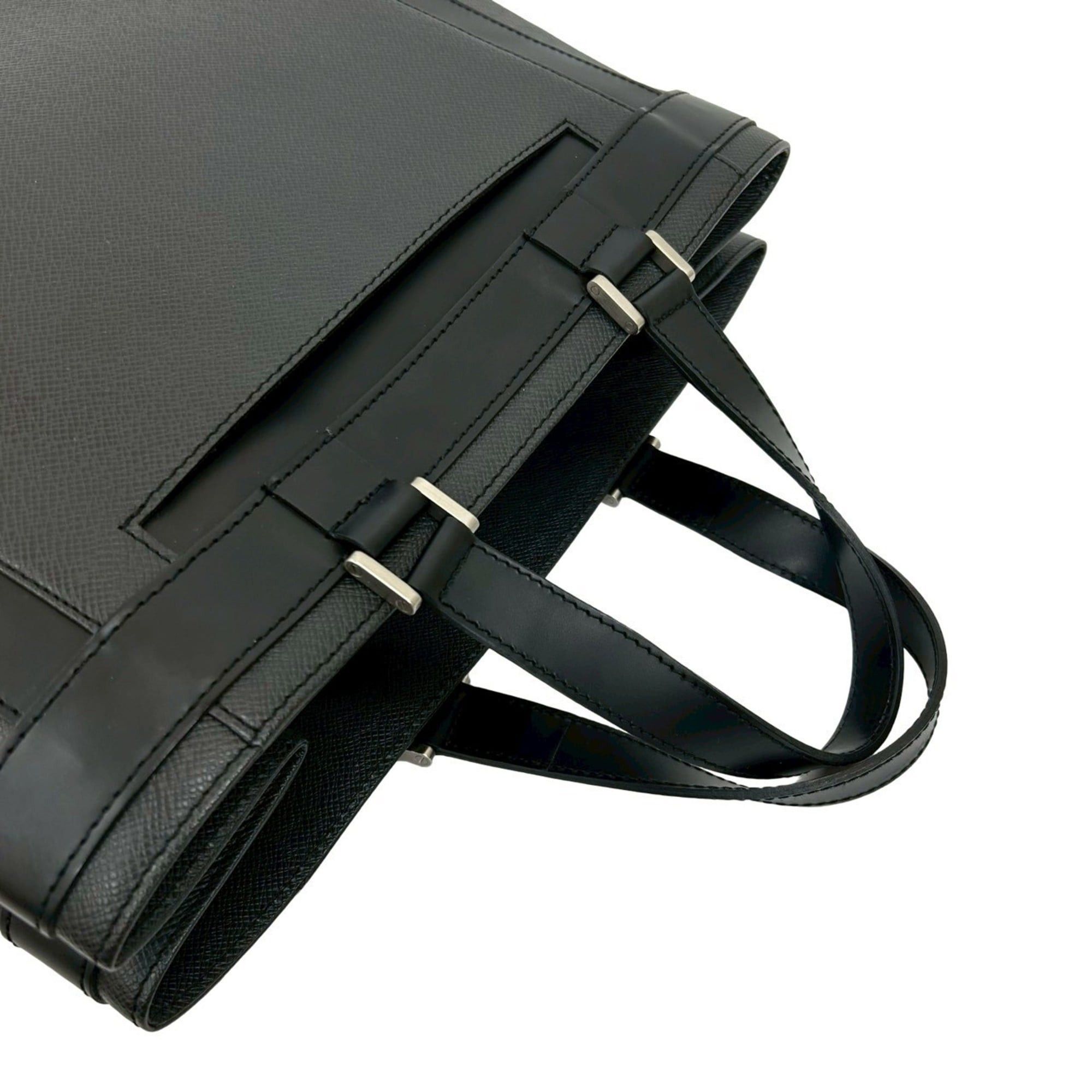 Louis Vuitton LOUIS VUITTON Casbeck Taiga Leather Tote Bag, Business Noir, Black, 00655 Size ONE SIZE - 4 Thumbnail
