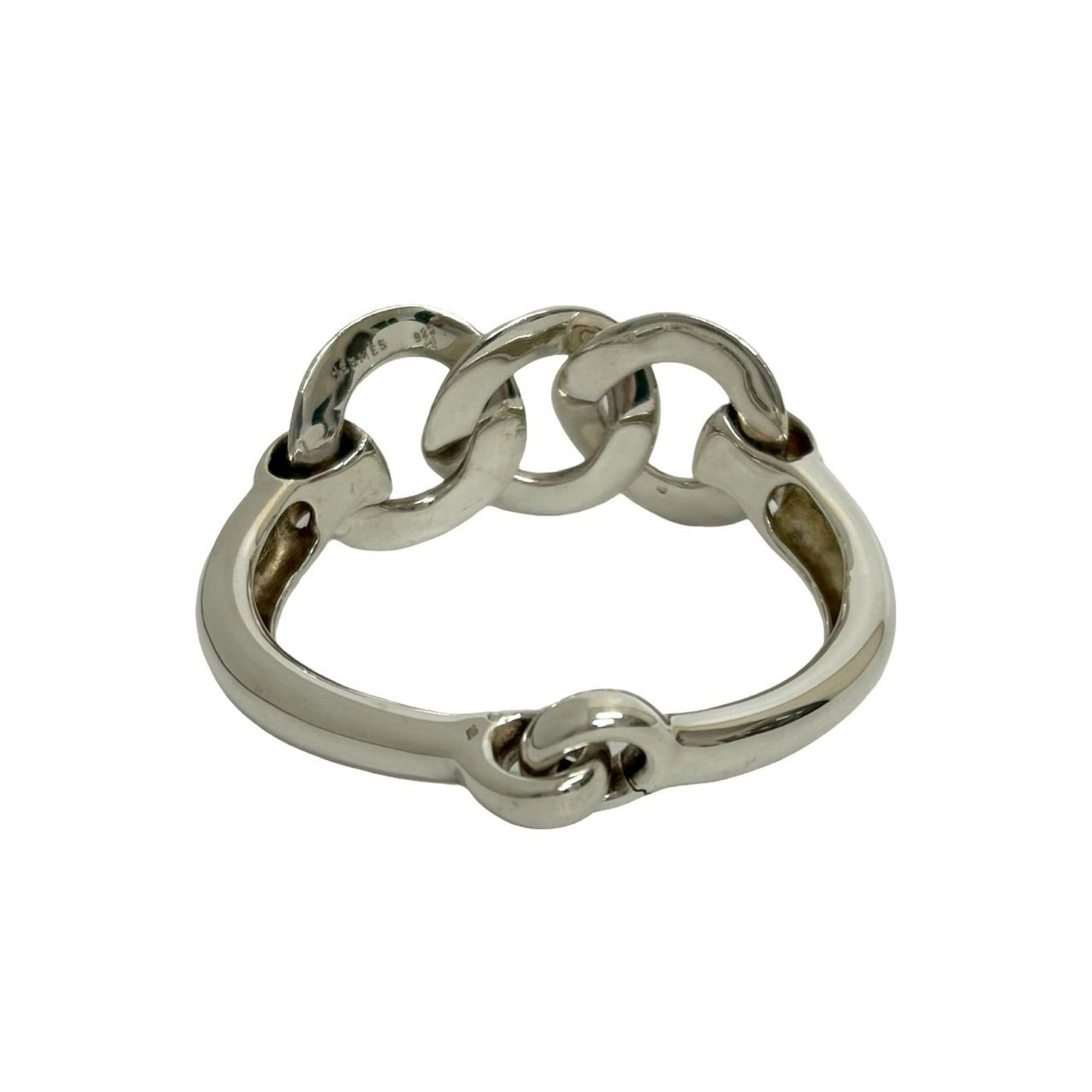 Hermes HERMES 925 Sterling Silver Bracelet Bangle Jewelry 27241 Size ONE SIZE - 8 Thumbnail