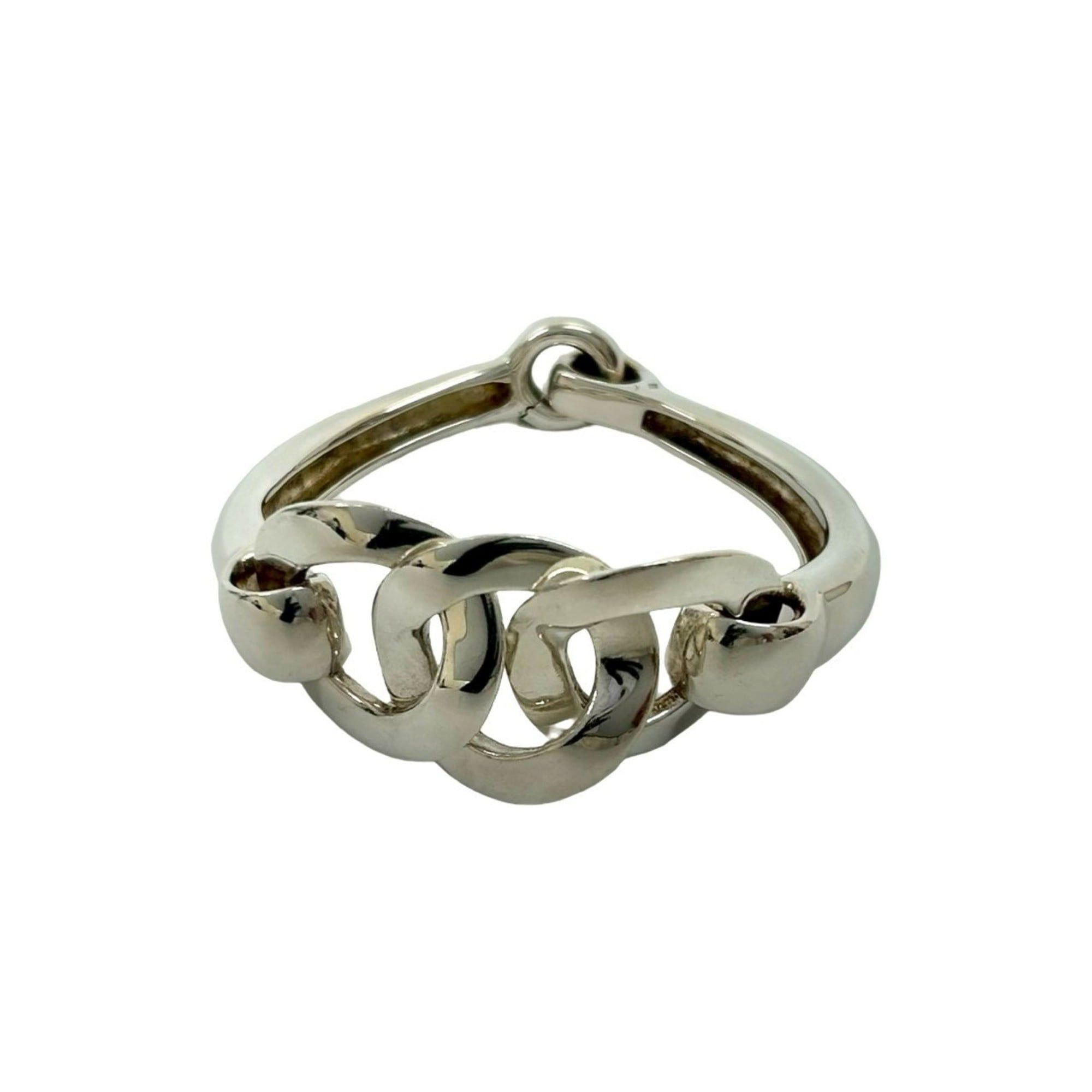 Hermes HERMES 925 Sterling Silver Bracelet Bangle Jewelry 27241 Size ONE SIZE - 7 Thumbnail