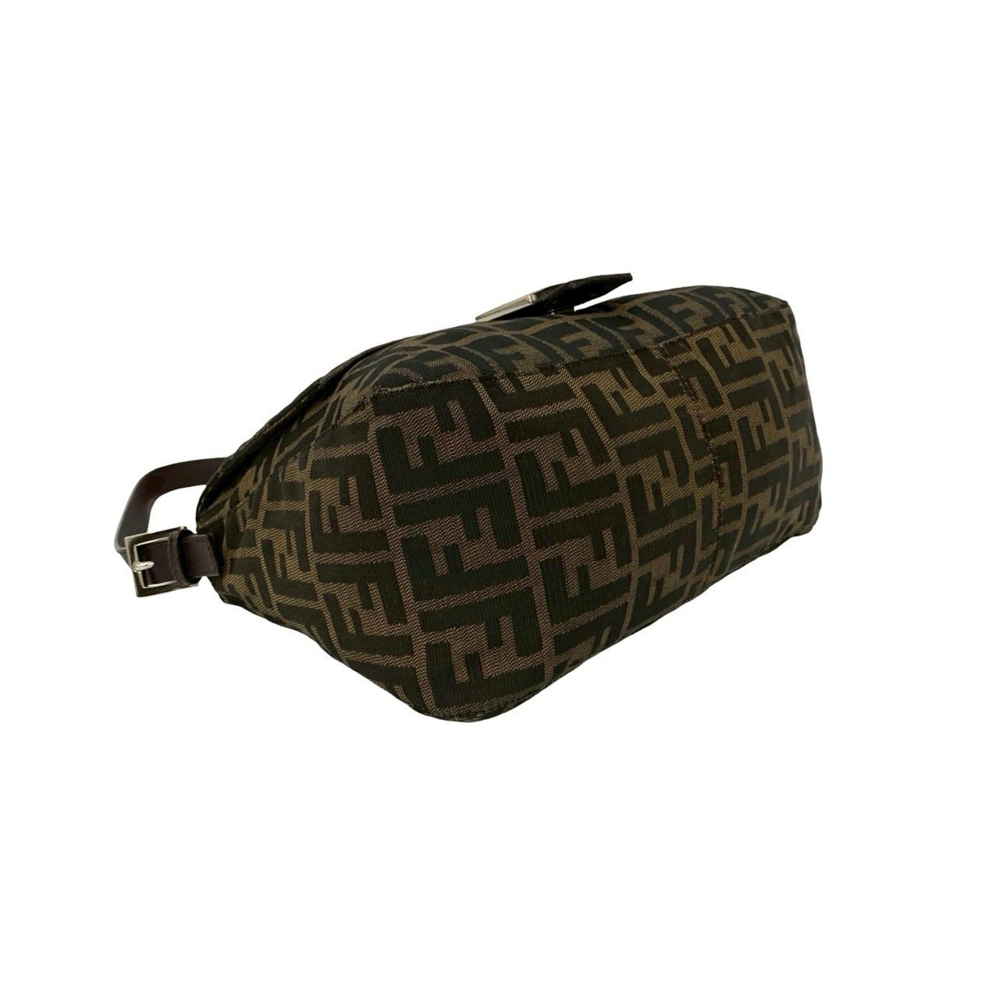 Fendi FENDI Mamma Bucket Zucca FF Canvas and Leather Semi-Shoulder Bag Handbag Brown 22183 Size ONE SIZE - 7 Thumbnail