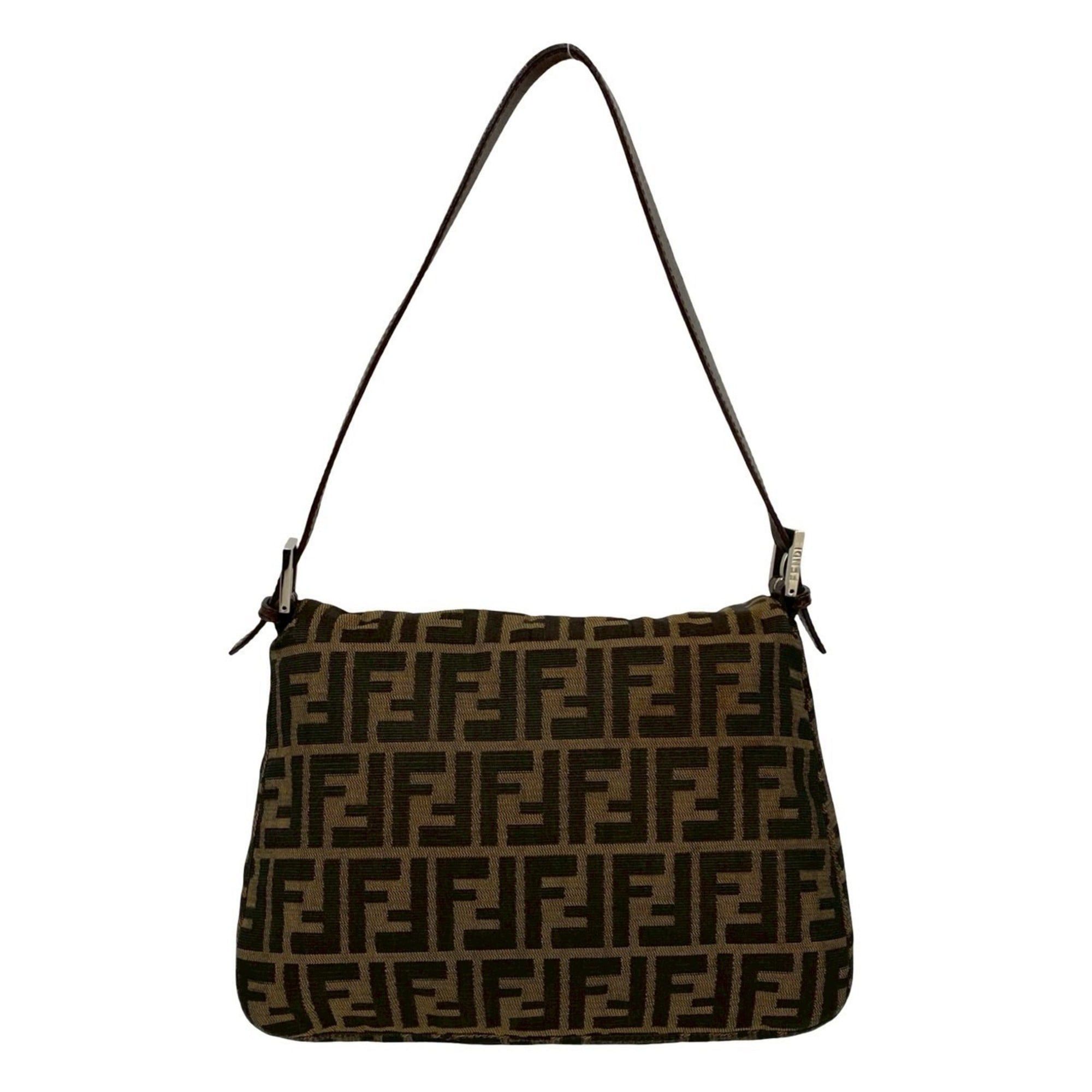 Fendi FENDI Mamma Bucket Zucca FF Canvas and Leather Semi-Shoulder Bag Handbag Brown 22183 Size ONE SIZE - 3 Thumbnail