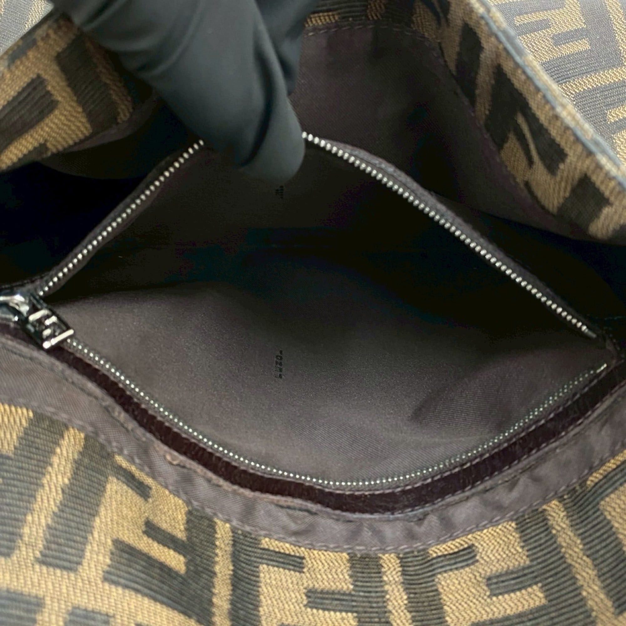 Fendi FENDI Mamma Bucket Zucca FF Canvas and Leather Semi-Shoulder Bag Handbag Brown 22183 Size ONE SIZE - 10 Thumbnail