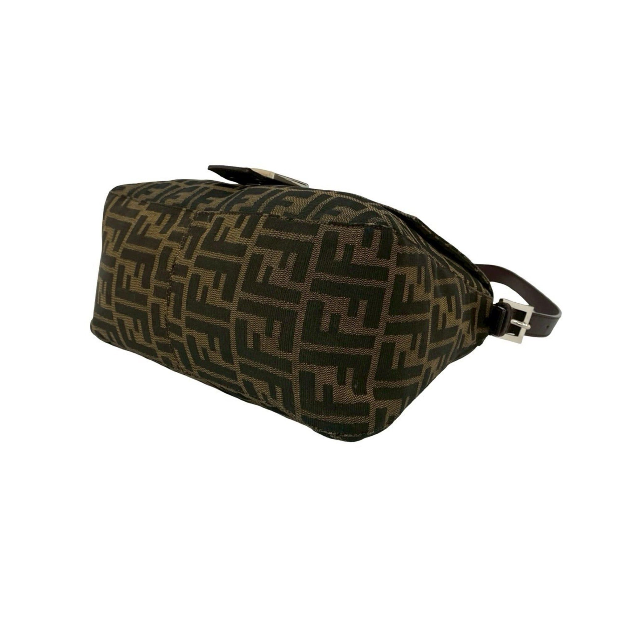 Fendi FENDI Mamma Bucket Zucca FF Canvas and Leather Semi-Shoulder Bag Handbag Brown 22183 Size ONE SIZE - 8 Thumbnail