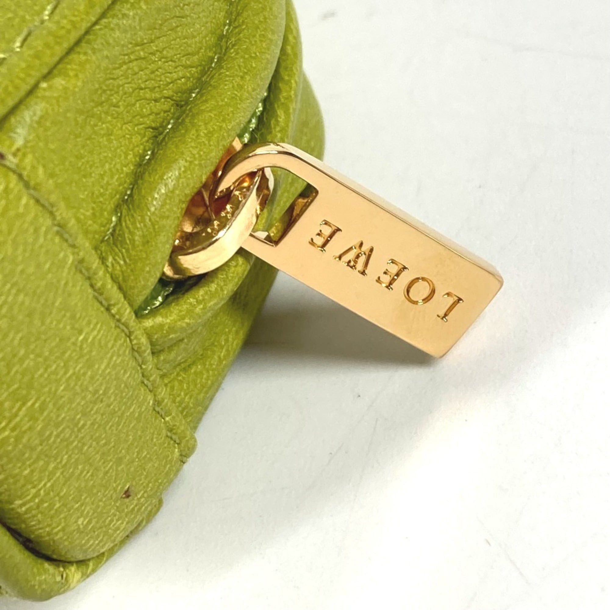 Loewe LOEWE Amazona Anagram Logo Charm, Accessory Bag Keychain, Leather, Men's/Women's, Green Size ONE SIZE - 7 Thumbnail