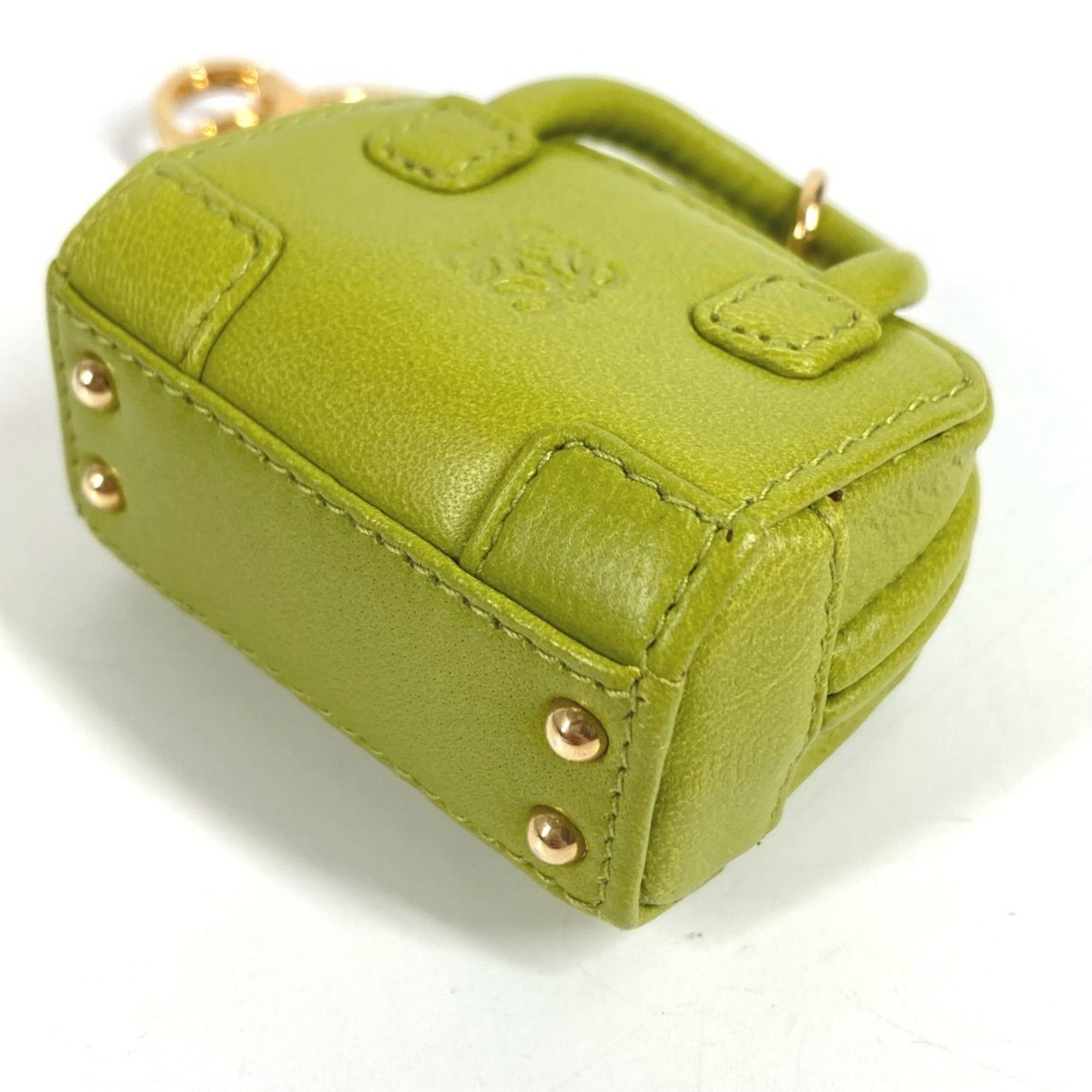 Loewe LOEWE Amazona Anagram Logo Charm, Accessory Bag Keychain, Leather, Men's/Women's, Green Size ONE SIZE - 3 Thumbnail