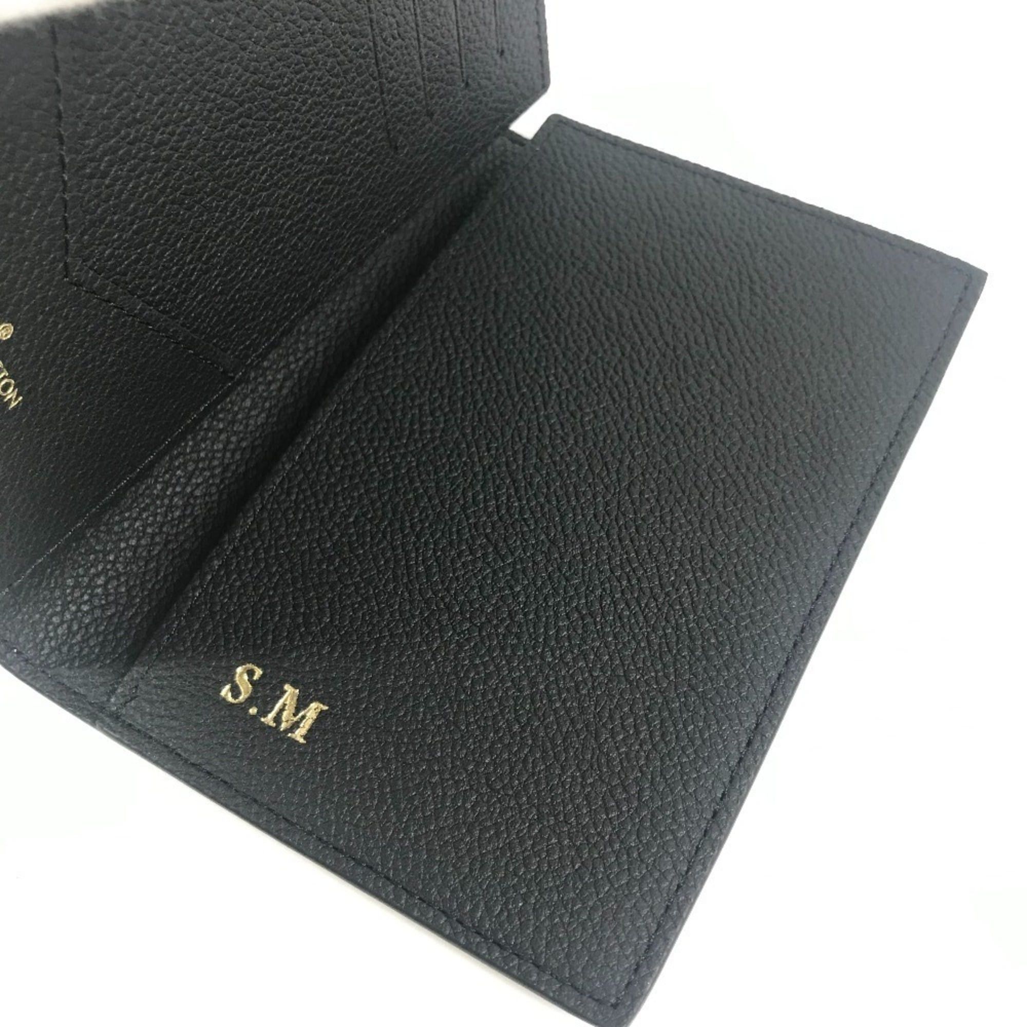 Louis Vuitton LOUIS VUITTON M63914 Monogram Empreinte Couverture Passport NM Cover Stationery Bifold Case Leather Men's and Women's Noir Black Like New Size ONE SIZE - 8 Thumbnail