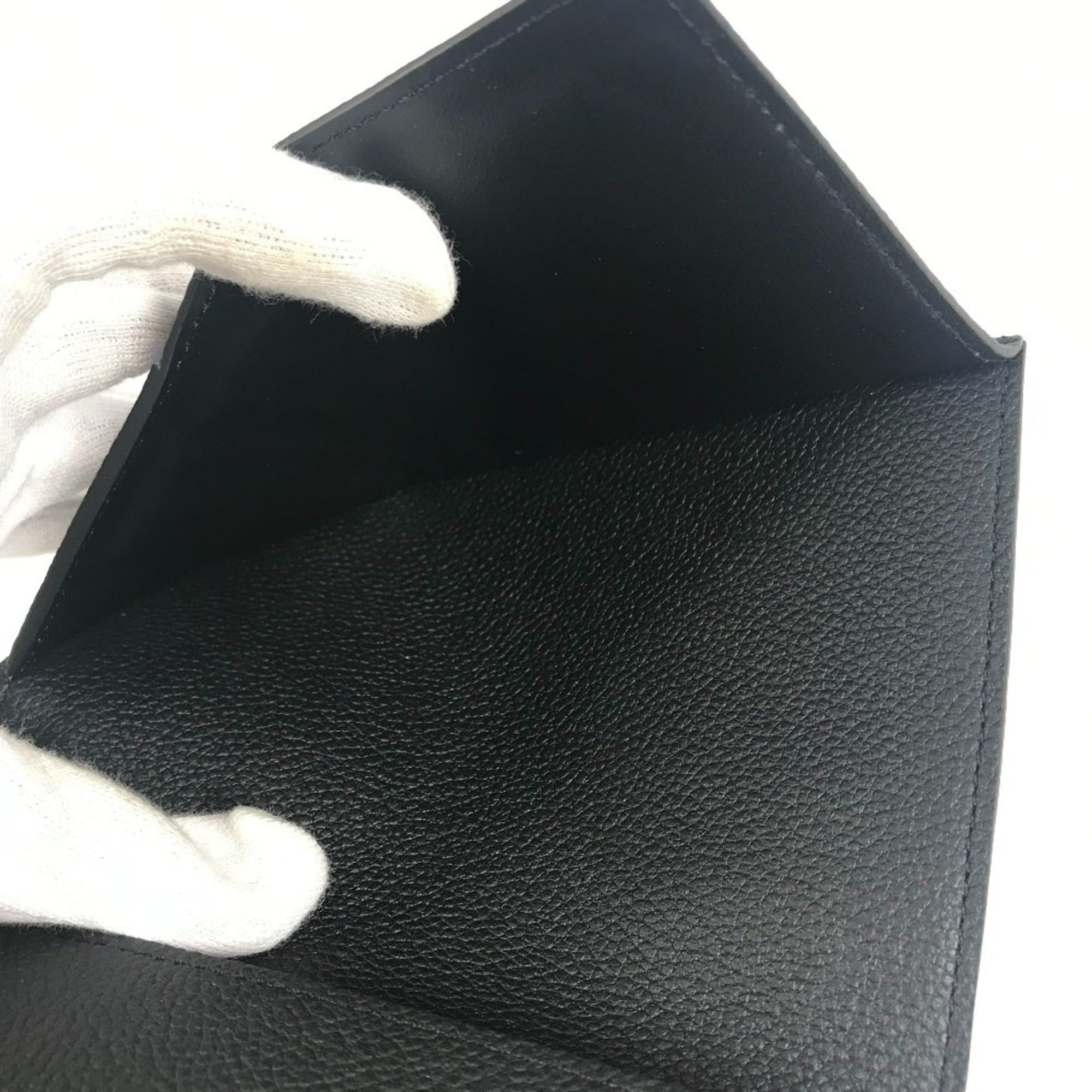 Louis Vuitton LOUIS VUITTON M63914 Monogram Empreinte Couverture Passport NM Cover Stationery Bifold Case Leather Men's and Women's Noir Black Like New Size ONE SIZE - 12 Thumbnail