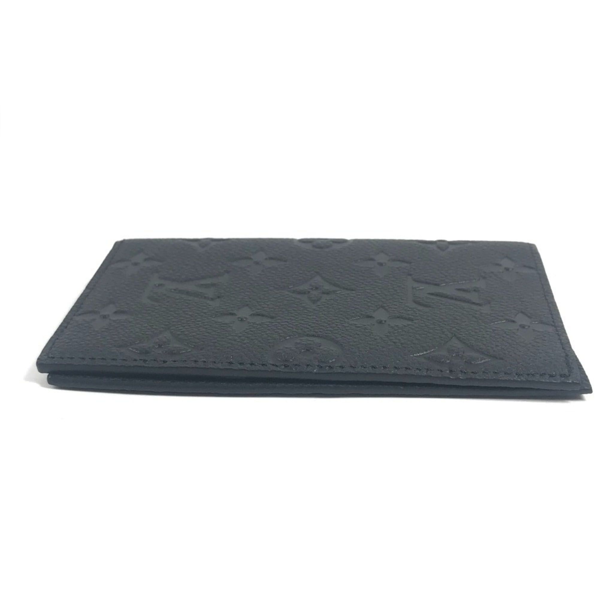 Louis Vuitton LOUIS VUITTON M63914 Monogram Empreinte Couverture Passport NM Cover Stationery Bifold Case Leather Men's and Women's Noir Black Like New Size ONE SIZE - 5 Thumbnail