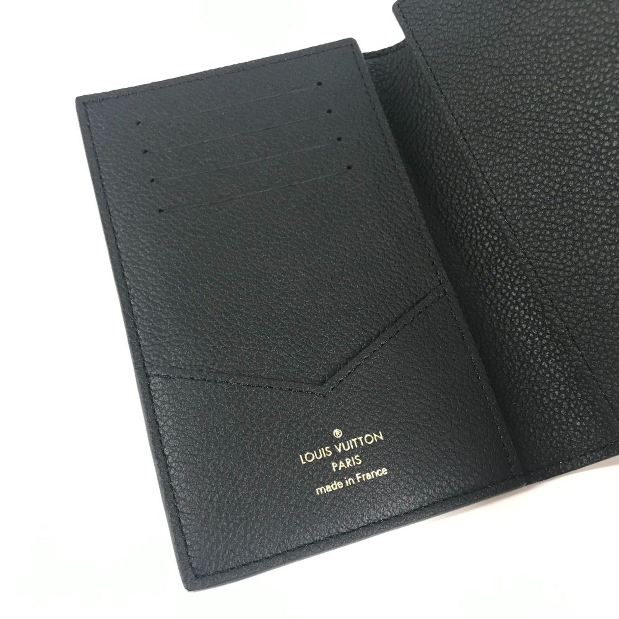 Louis Vuitton LOUIS VUITTON M63914 Monogram Empreinte Couverture Passport NM Cover Stationery Bifold Case Leather Men's and Women's Noir Black Like New Size ONE SIZE - 9 Thumbnail