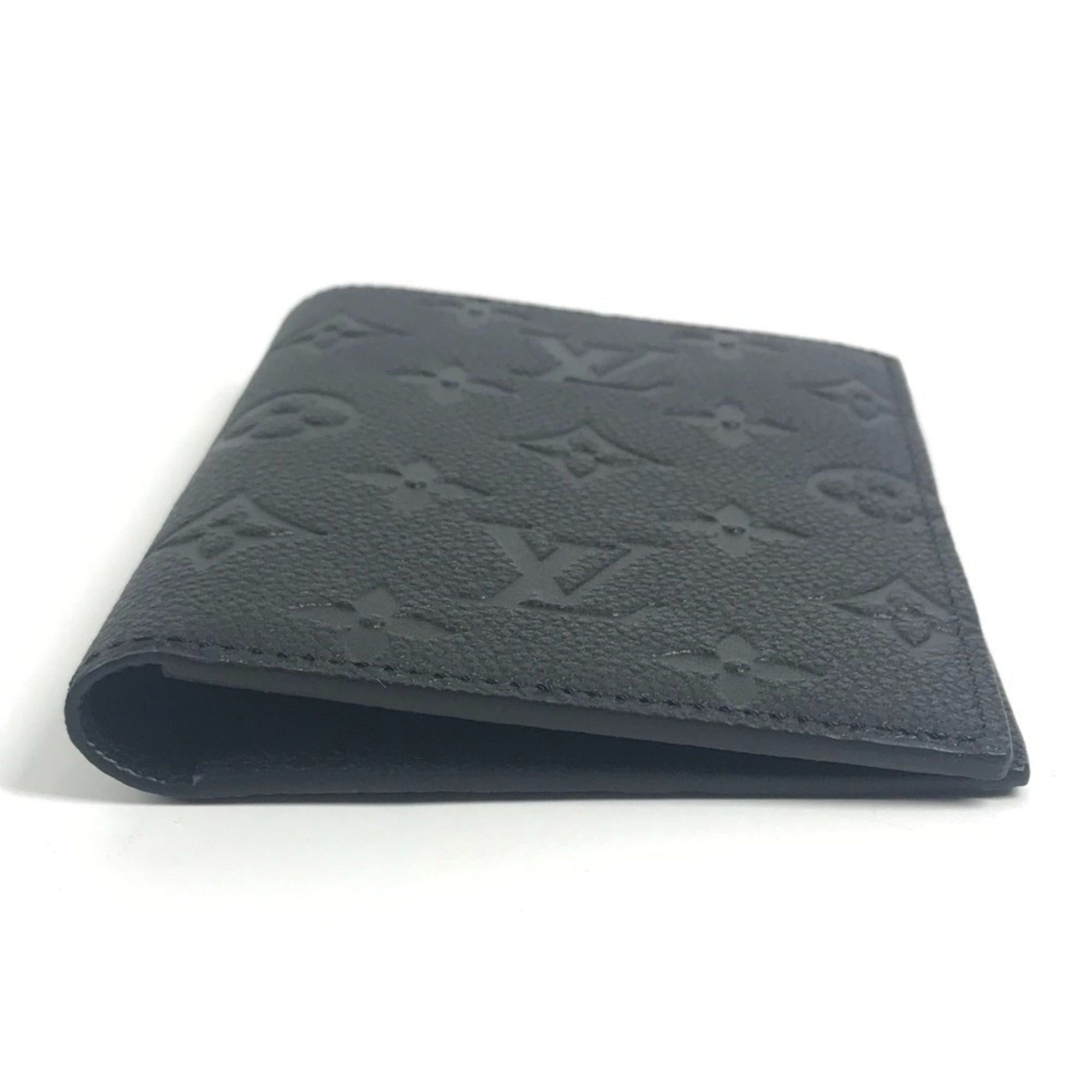 Louis Vuitton LOUIS VUITTON M63914 Monogram Empreinte Couverture Passport NM Cover Stationery Bifold Case Leather Men's and Women's Noir Black Like New Size ONE SIZE - 3 Thumbnail