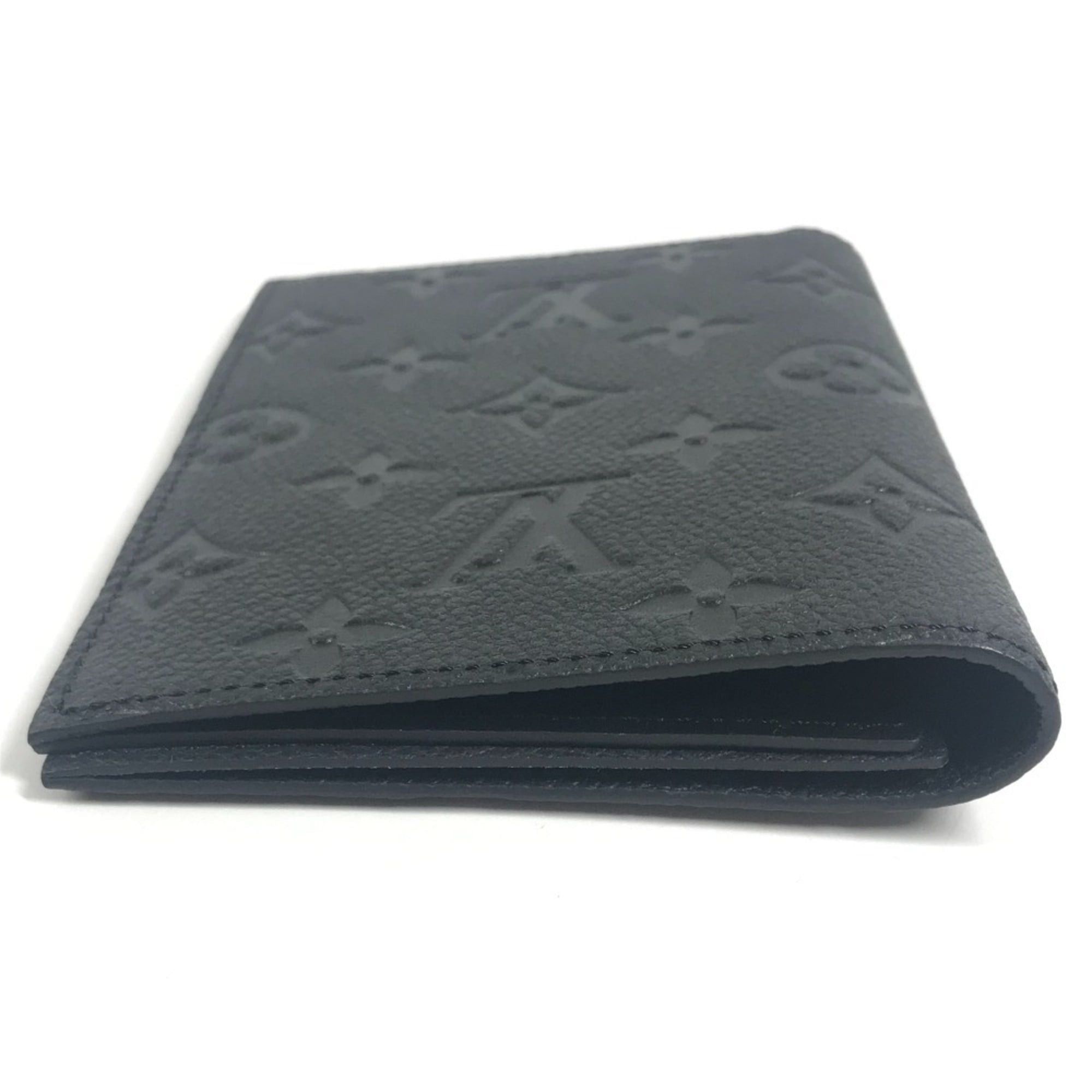 Louis Vuitton LOUIS VUITTON M63914 Monogram Empreinte Couverture Passport NM Cover Stationery Bifold Case Leather Men's and Women's Noir Black Like New Size ONE SIZE - 4 Thumbnail