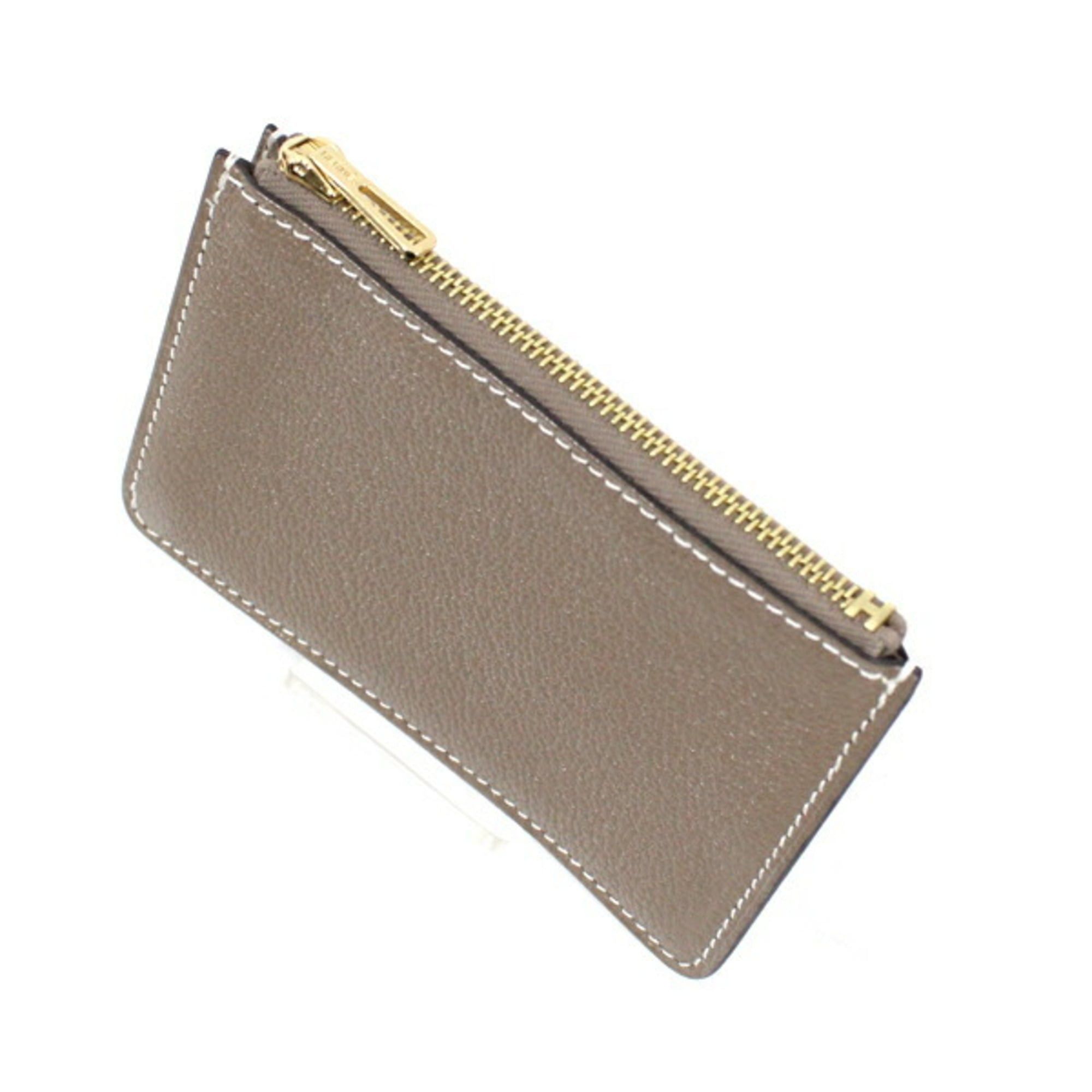 Hermes Hermes Hermès Lauris Wallet, Etoupe Chevre Mysore Leather Compact Wallet/Coin Case for Women, T6109 Size ONE SIZE - 10 Thumbnail