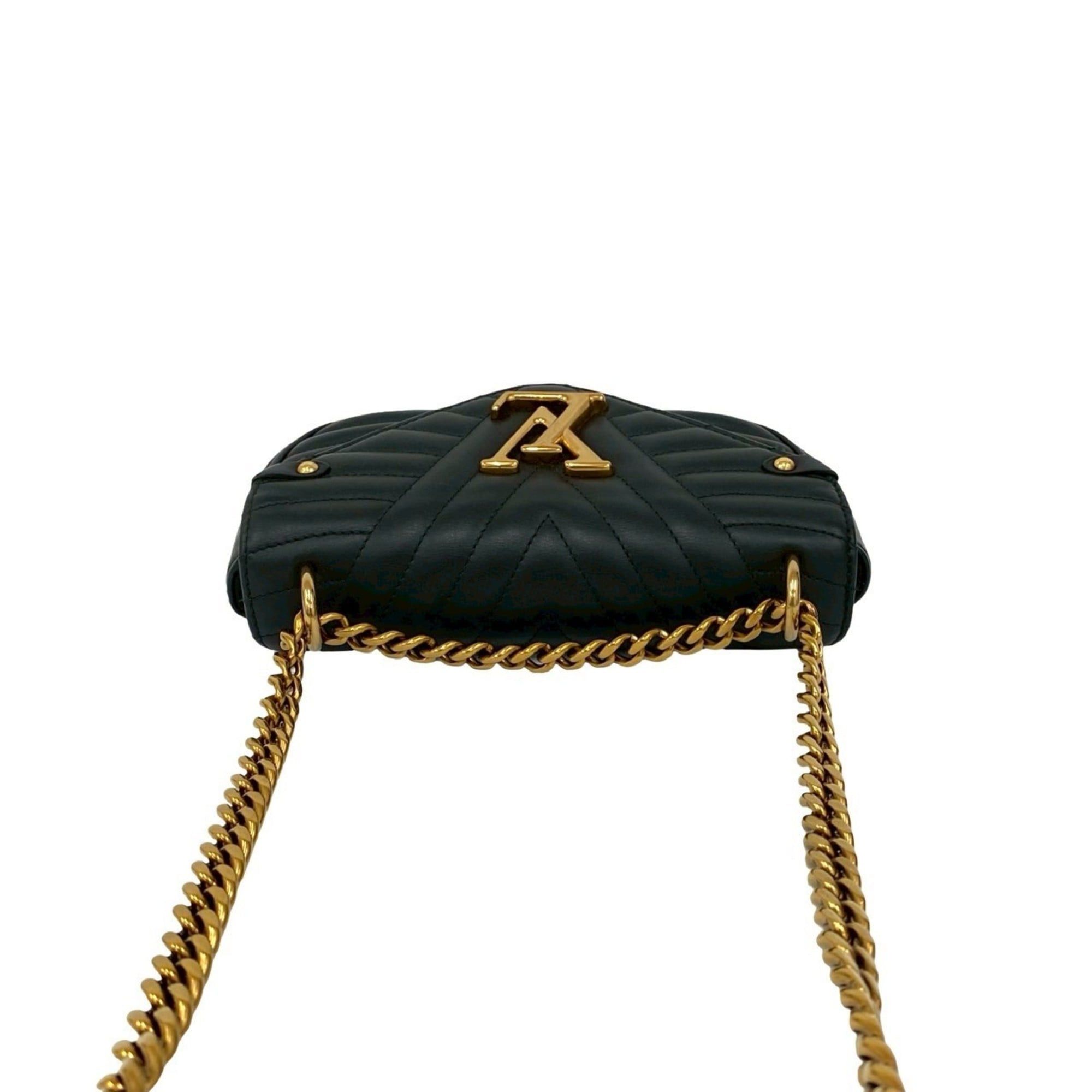 Louis Vuitton Louis Vuitton Chain Bag PM New Wave Leather 2-Way Handbag/Shoulder Black 26957 Free Shipping Size ONE SIZE - 4 Thumbnail