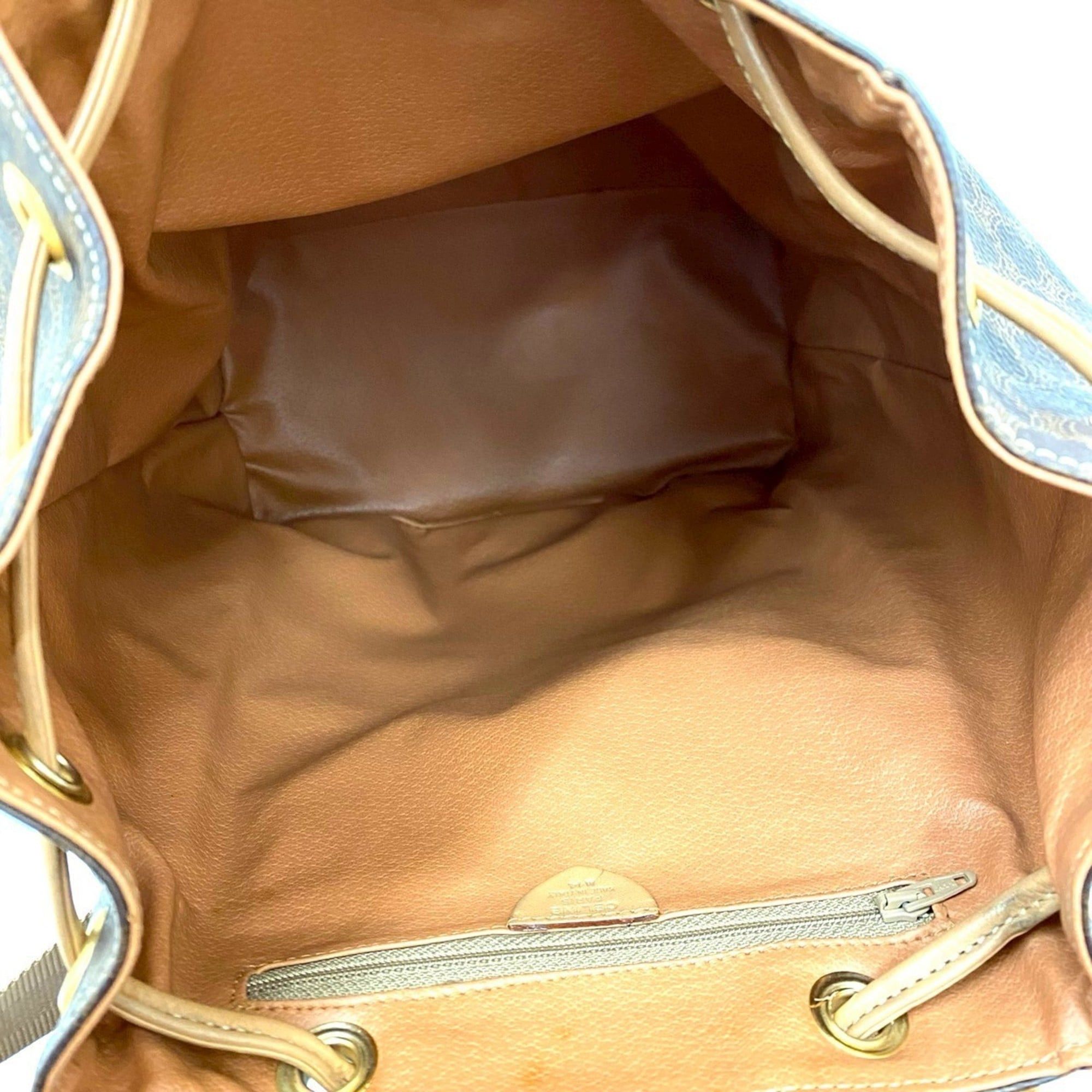 Celine CELINE Macadam Blason Ring Leather Backpack, Brown, 06525 Size ONE SIZE - 9 Thumbnail