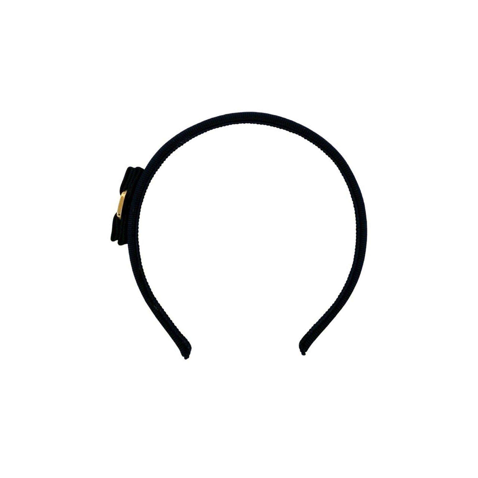 Salvatore Ferragamo Salvatore Ferragamo Vara Ribbon Canvas Headband Hair Accessory, Navy, 65581 Size ONE SIZE - 5 Thumbnail