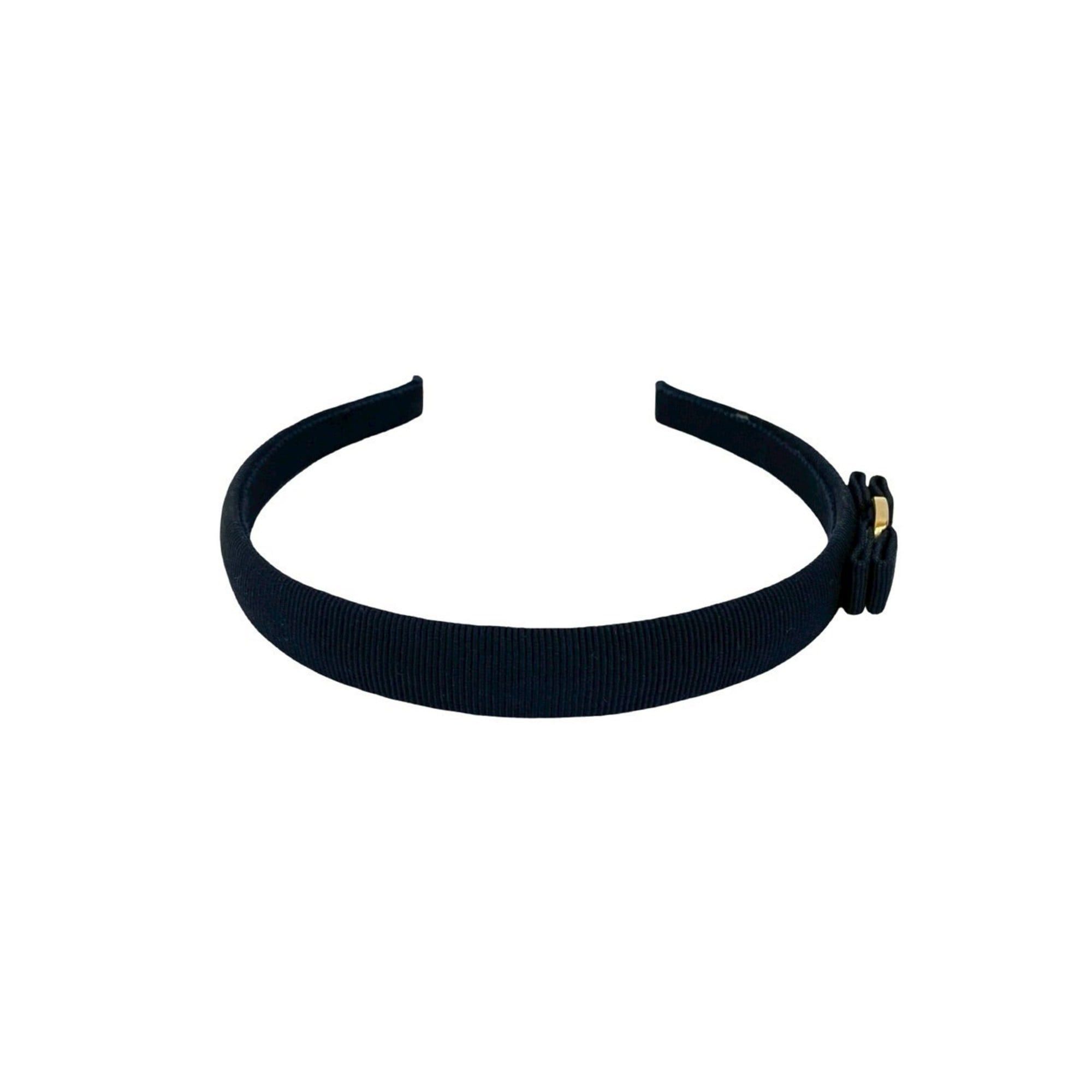 Salvatore Ferragamo Salvatore Ferragamo Vara Ribbon Canvas Headband Hair Accessory, Navy, 65581 Size ONE SIZE - 3 Thumbnail