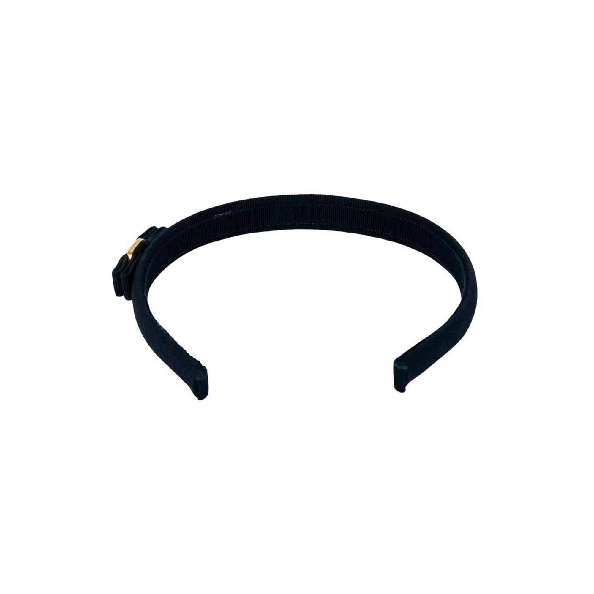Salvatore Ferragamo Salvatore Ferragamo Vara Ribbon Canvas Headband Hair Accessory, Navy, 65581 Size ONE SIZE - 4 Thumbnail