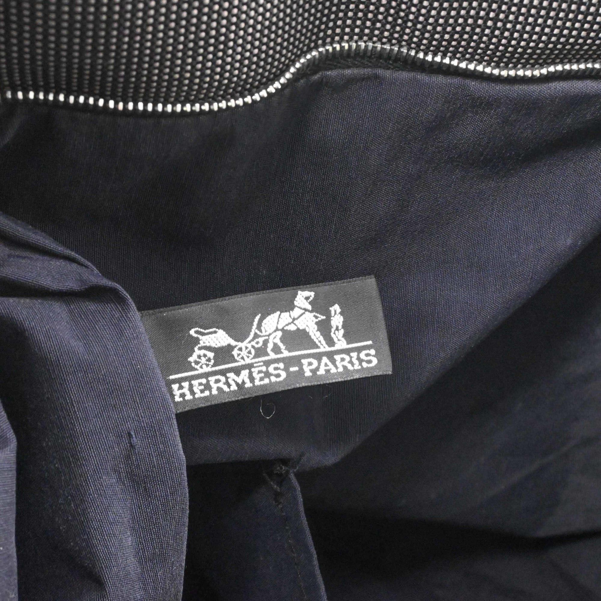 Hermes HERMES Airline Cabas Tote Bag Handbag Canvas Gray Size ONE SIZE - 10 Thumbnail