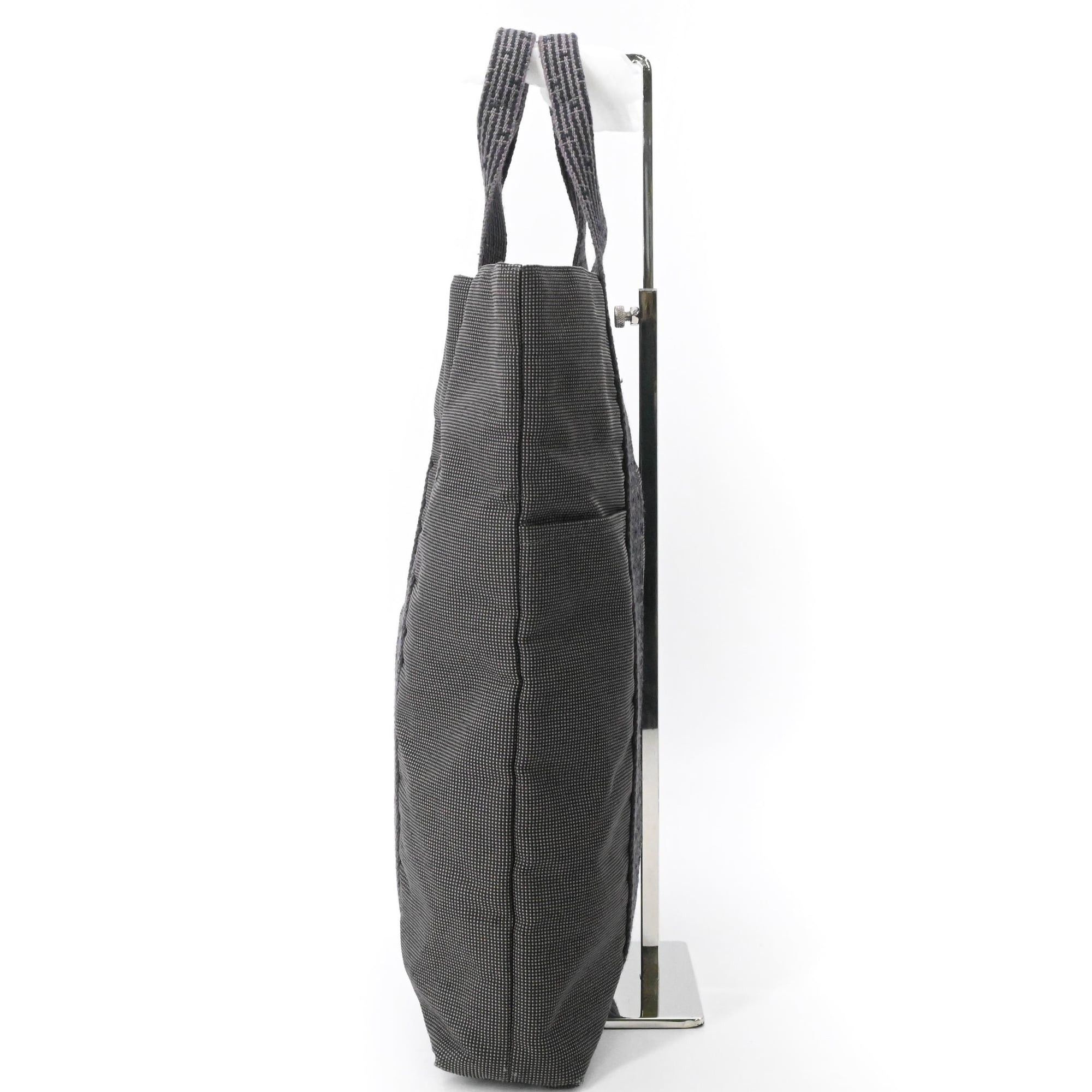 Hermes HERMES Airline Cabas Tote Bag Handbag Canvas Gray Size ONE SIZE - 4 Thumbnail